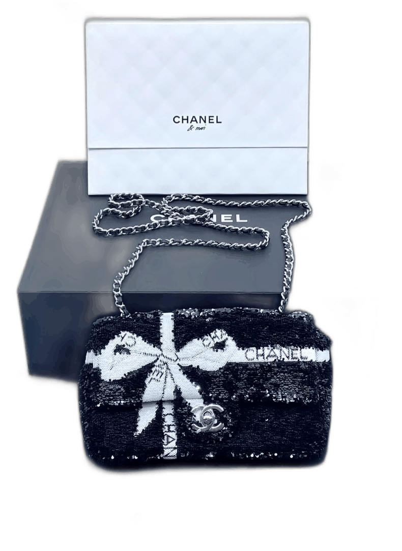 Chanel Chanel Bow Chain Bag with Sequins -2505 Size ONE SIZE - 1 Thumbnail