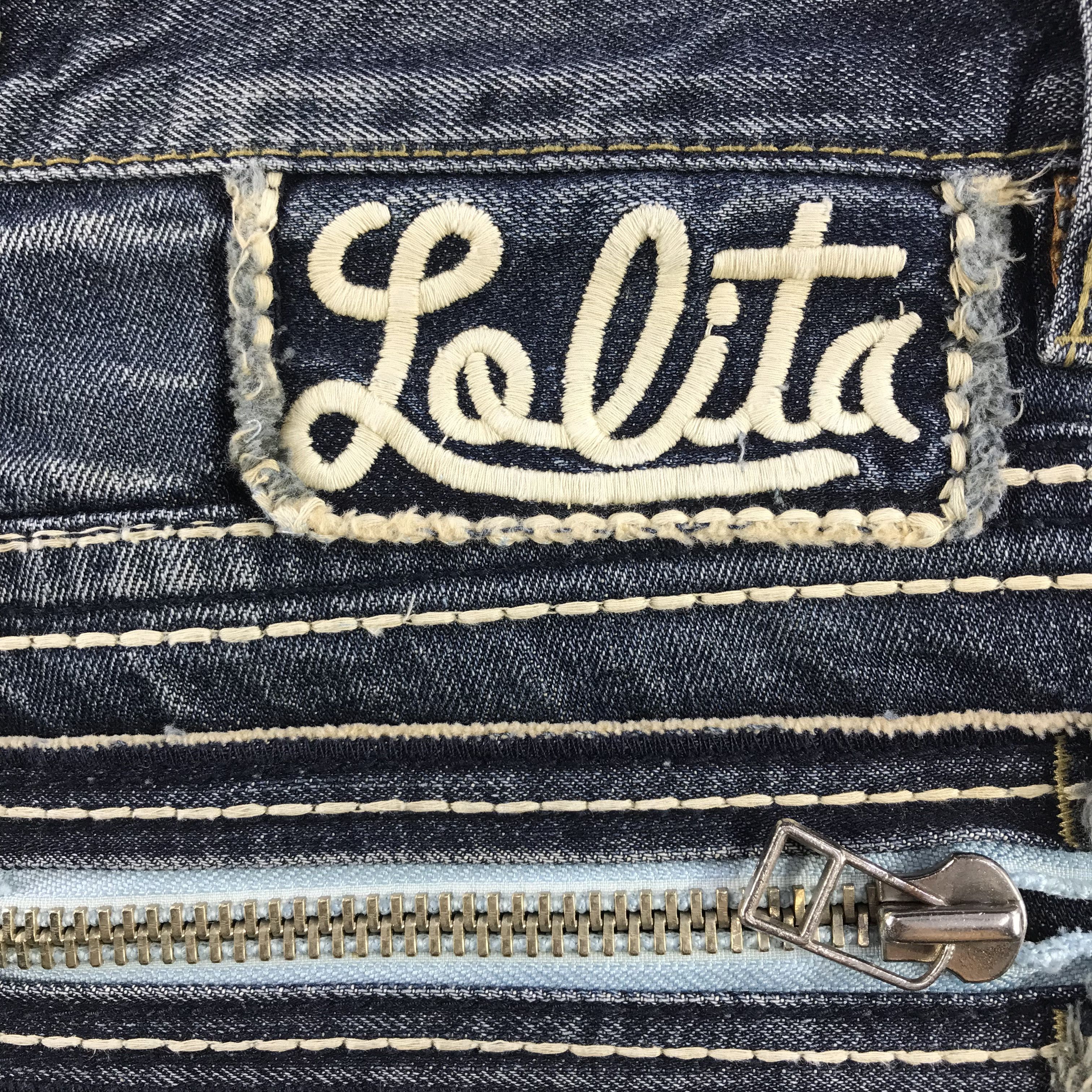 Japanese Brand Yoshitomo Nara Lolita Jeans Zipper Pocket Faded Blue Denim Size US 32 / EU 48 - 5 Thumbnail