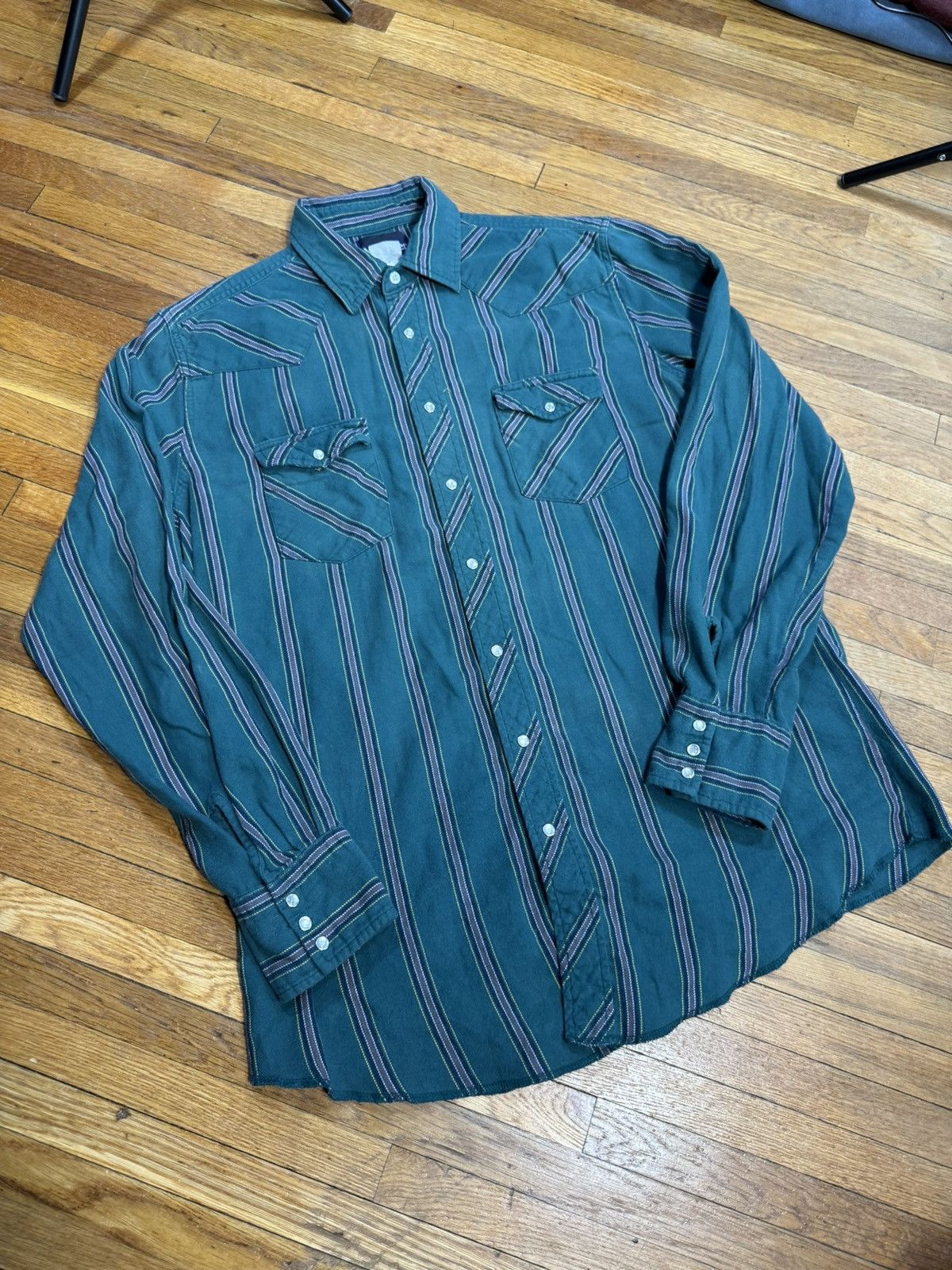 Vintage × Wrangler Vintage Wrangler Western Wear Shirt Size US L / EU 52-54 / 3 - 3 Thumbnail