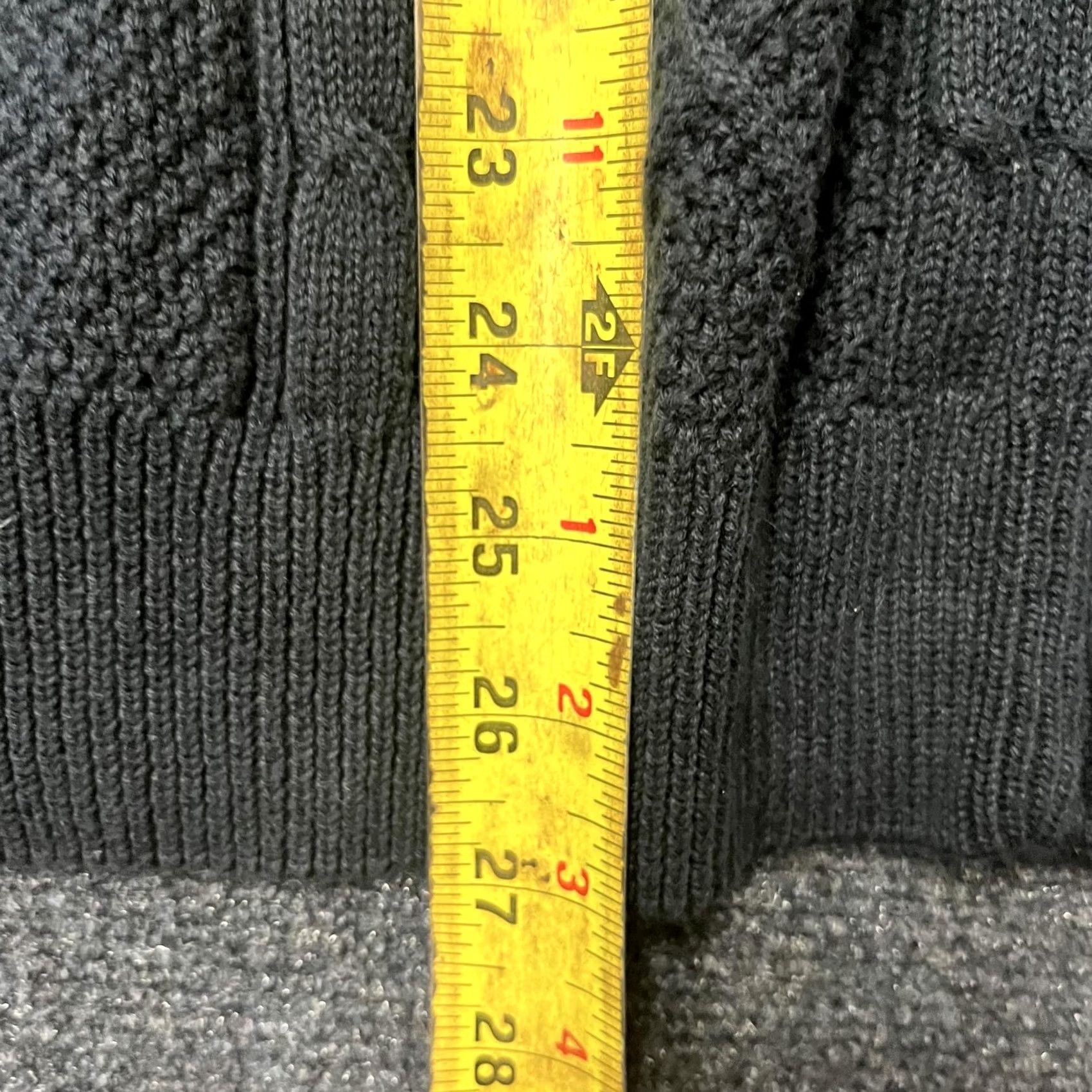 Vintage VINTAGE Alan Flusser Sweater Mens Large Gray Full Zip Cable Knit Cotton Mock Neck Size US L / EU 52-54 / 3 - 5 Thumbnail