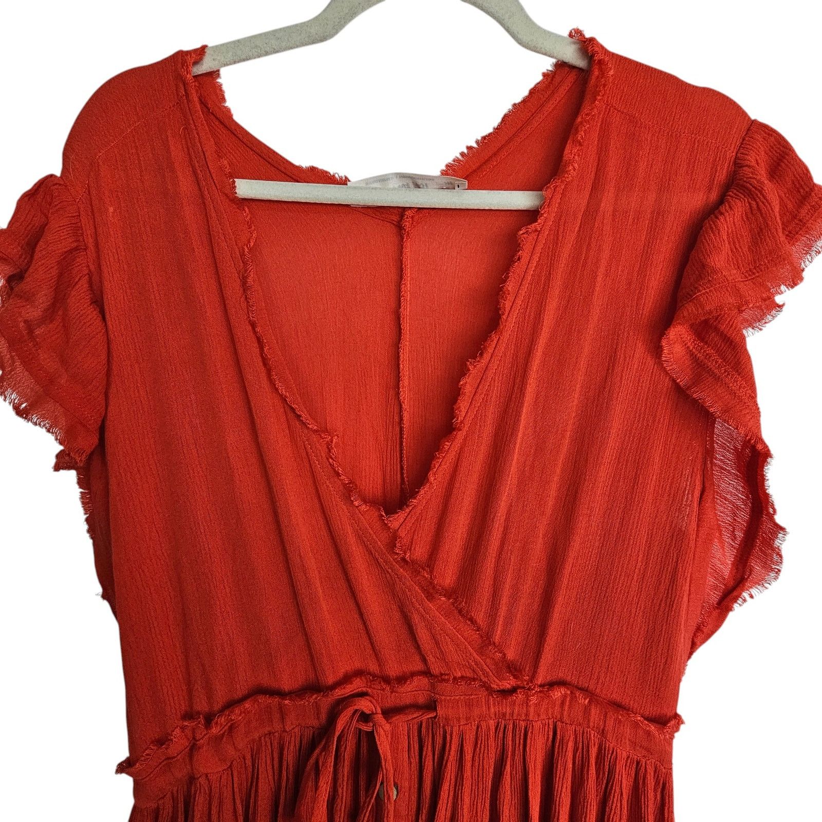 Threadless Three Bird Nest Dress M Maxi Faux Wrap Boho Romantic Size M / US 6-8 / IT 42-44 - 2 Thumbnail