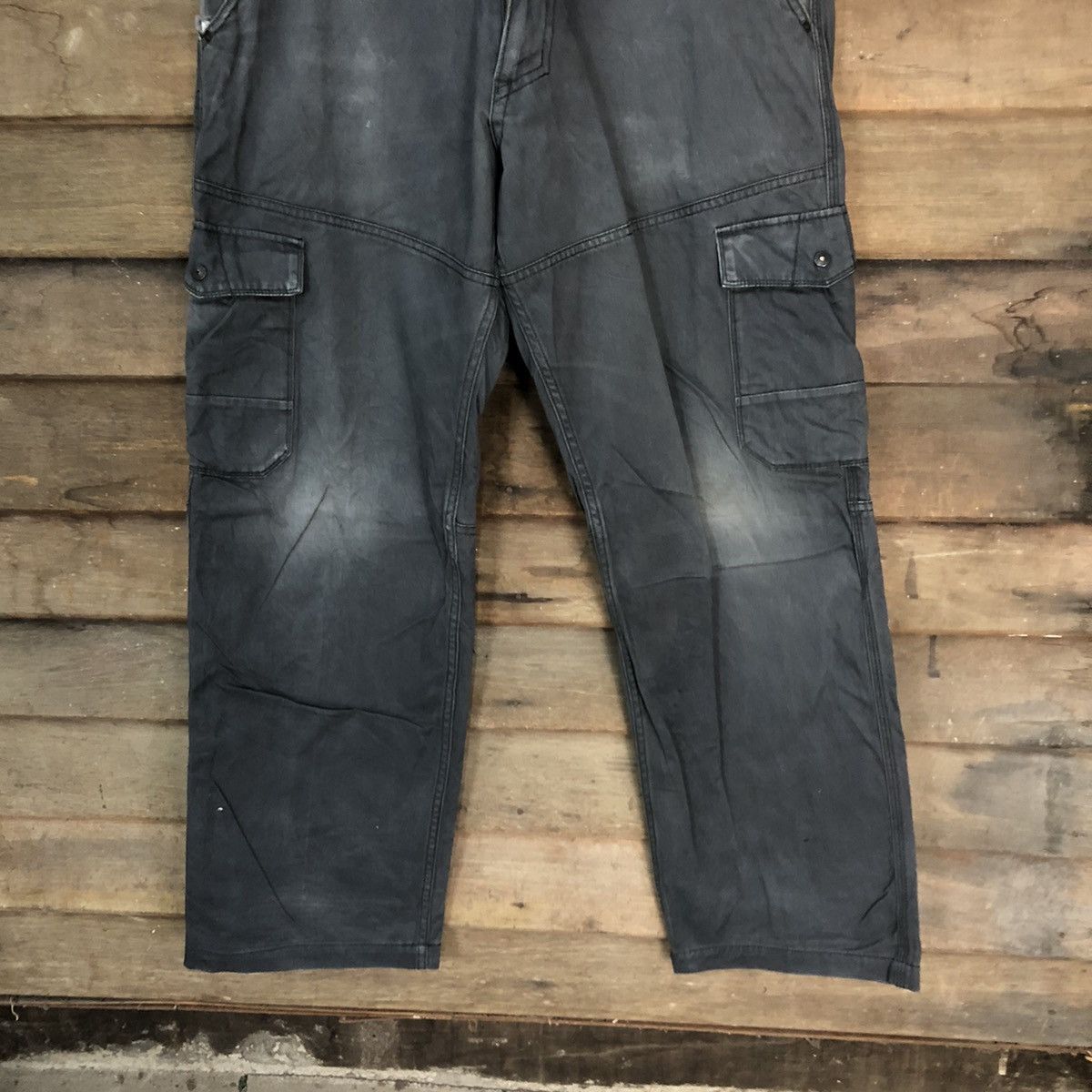 Japanese Brand DL Even River Dark Blue Cargo Multipocket Pants #S2780 Size US 35 - 3 Thumbnail