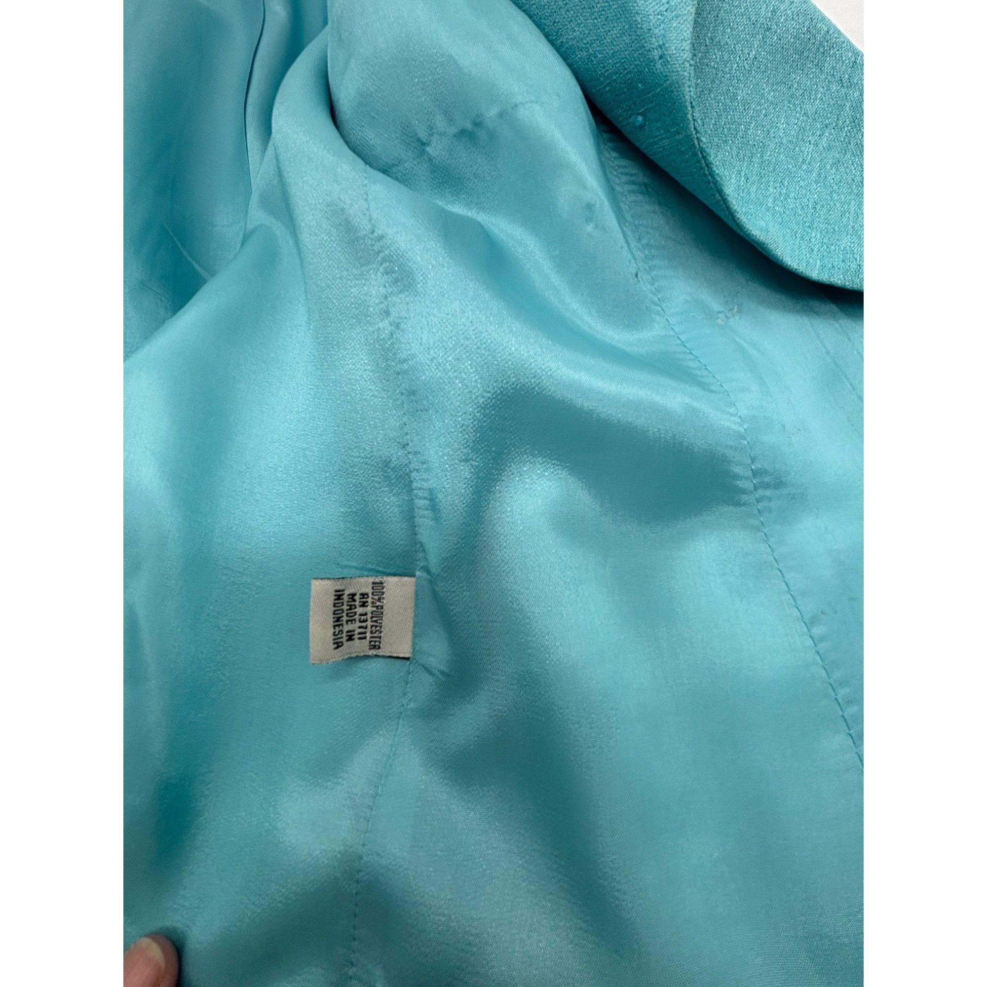 Vintage Amanda Smith Women’s Vintage 2-Piece Turquoise Skirt Suit Si Size XXL / US 16-18 / IT 52-54 - 15 Thumbnail