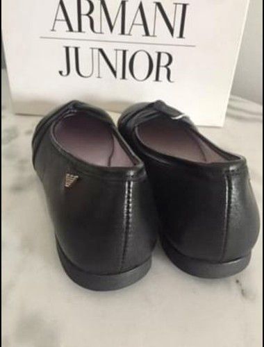 Armani Armani Junior Toddler Girls Leather Designer Shoes - Size 29 Size US 8 / IT 38 - 7 Thumbnail