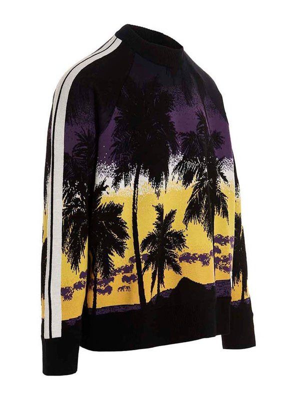 Palm Angels o1y0325 Logo Crewneck Sweater in Multicolor Size US L / EU 52-54 / 3 - 3 Thumbnail