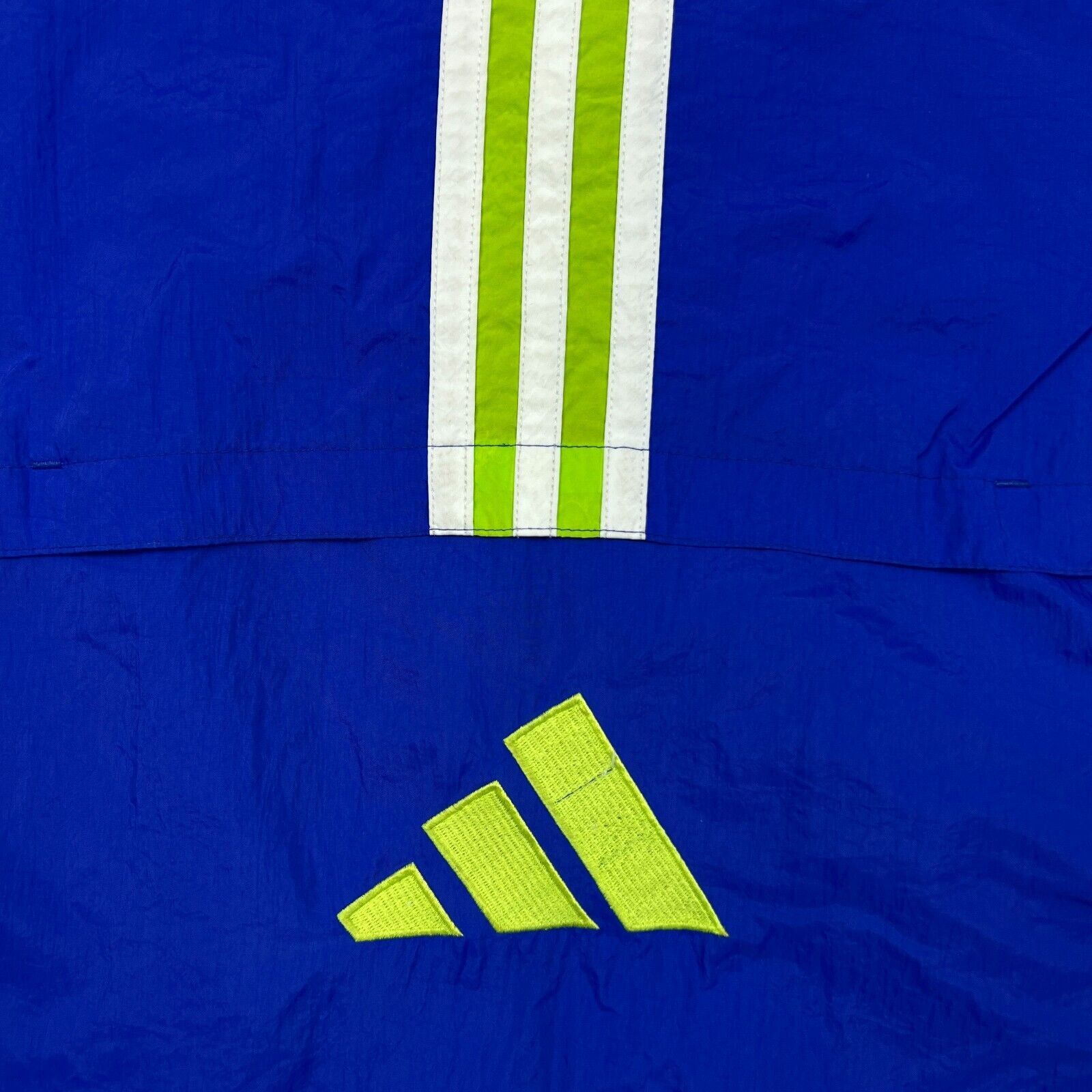 Adidas × Vintage Vintage Adidas Jacket XL Striped Spell Out 90s Windbreaker Size US XL / EU 56 / 4 - 4 Thumbnail