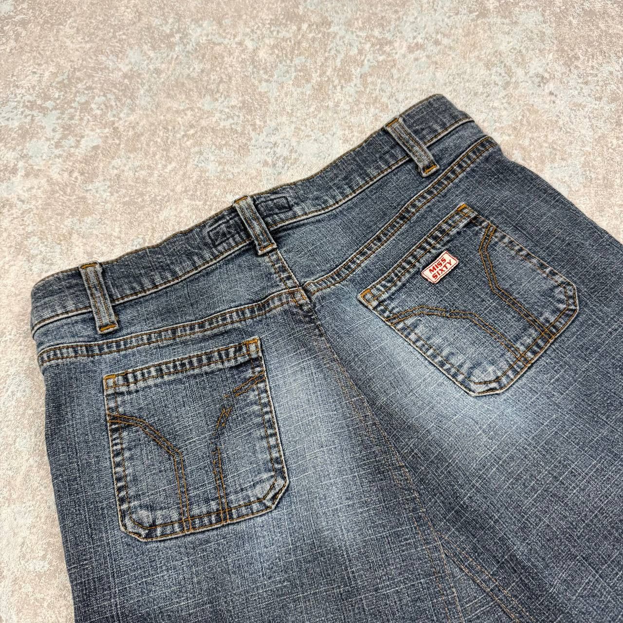 Miss Sixty Miss Sixty Vintage Blue Denim Skirt Y2K Size 29" - 3 Thumbnail