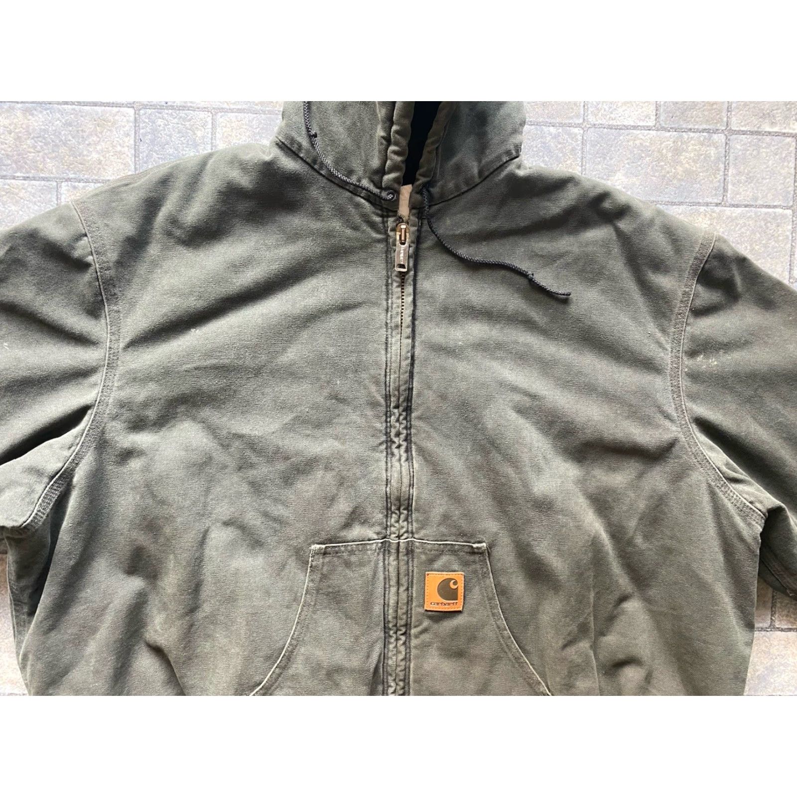 Carhartt VINTAGE Carhartt J68 MOS Jacket Coat Men’s 4XL Regular Green Hooded Flaws Wear Size US XXL / EU 58 / 5 - 4 Thumbnail