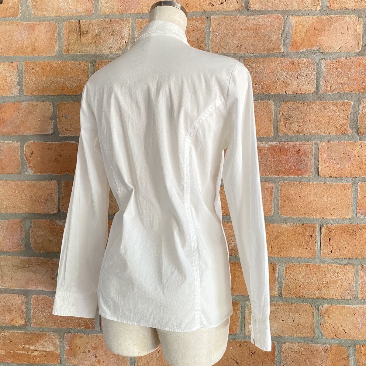 Japanese Brand MEZZO PIANO White Shirt with Heart Pocket Size L / US 10 / IT 46 - 2 Thumbnail