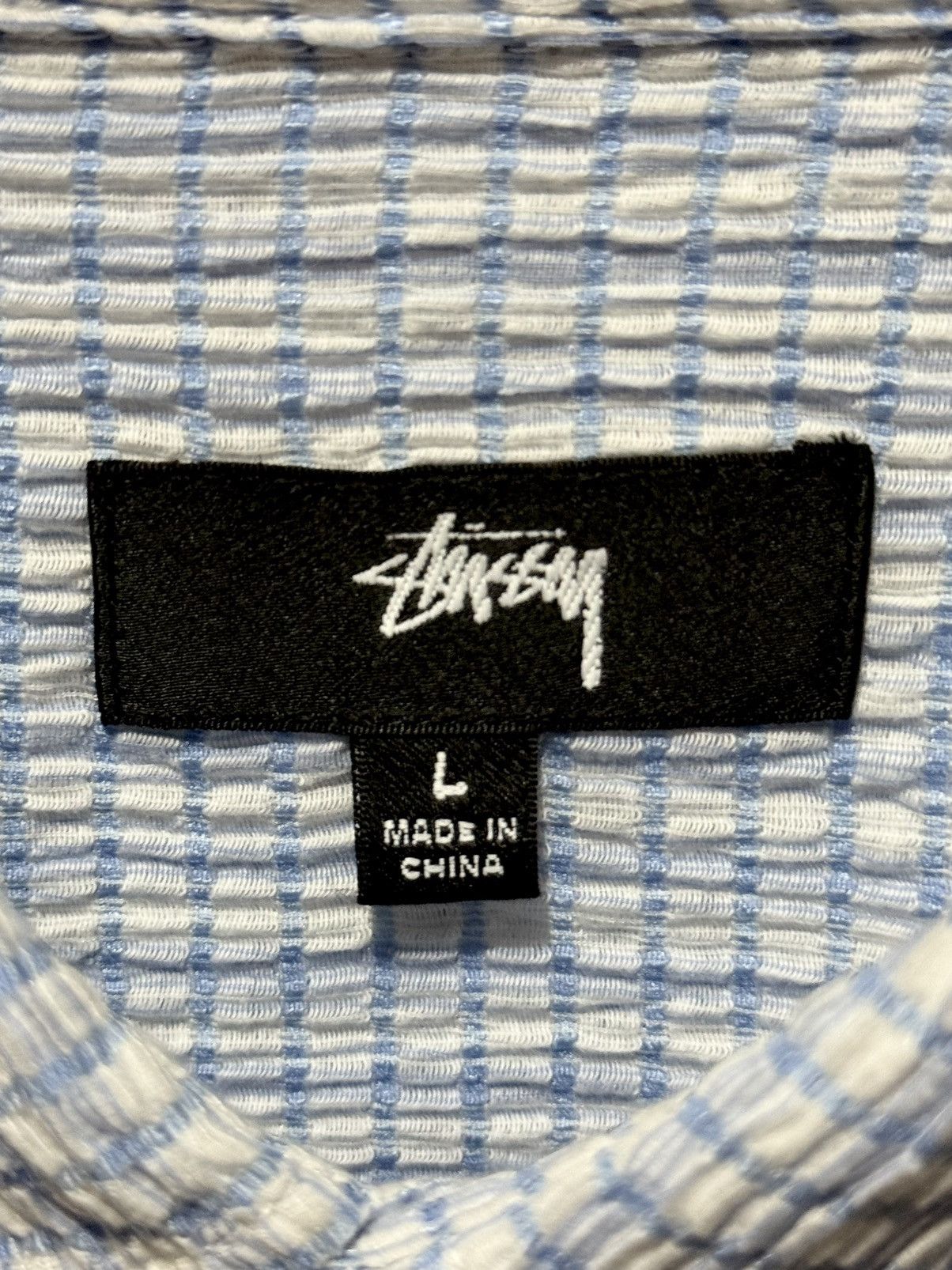 Stussy Stussy Boxy Flat Crinkled Hem Shirt Blue Check Size US L / EU 52-54 / 3 - 4 Thumbnail