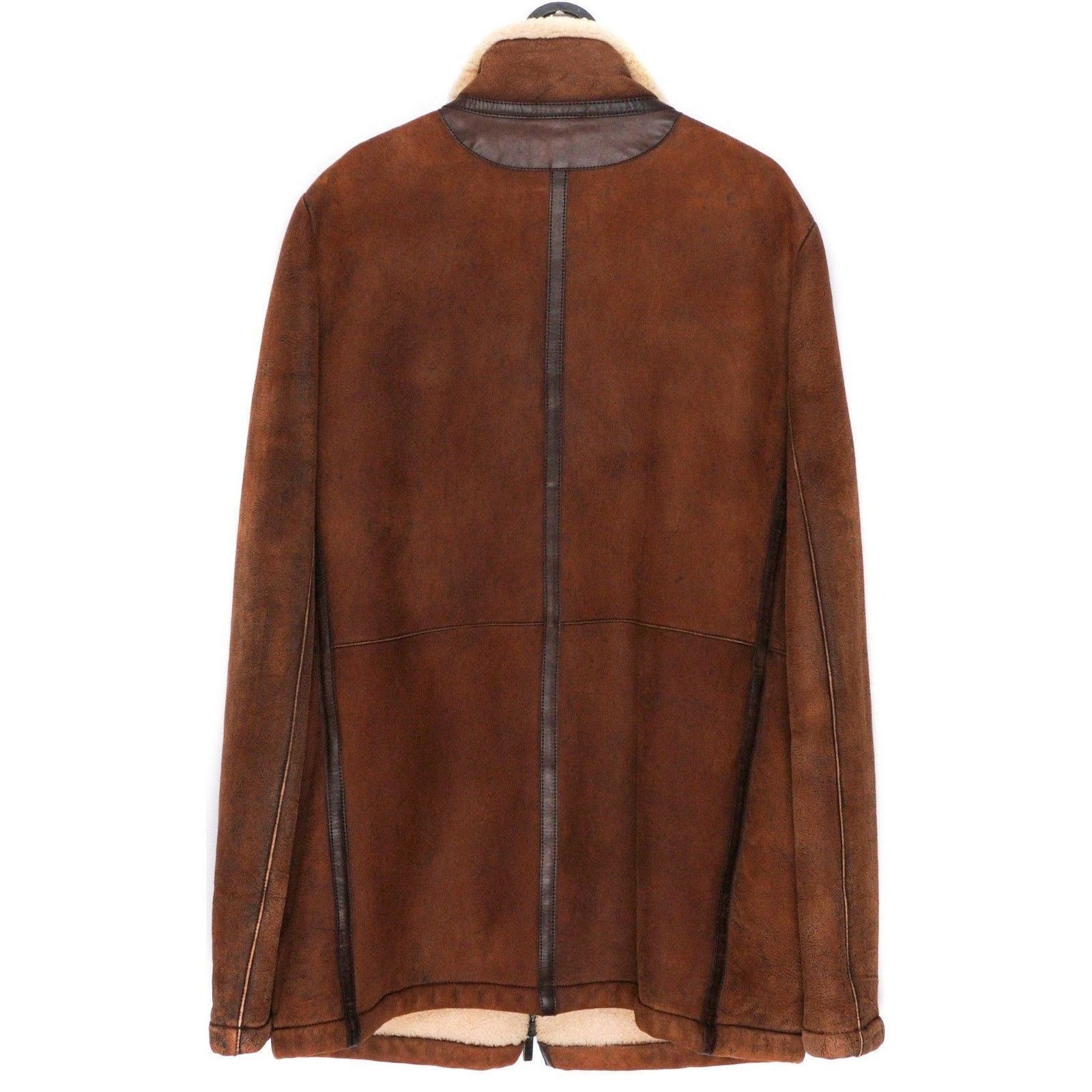 Jil Sander Archive Jil Sander Raf Simons Leather Shearling Coat Jacket Size US M / EU 48-50 / 2 - 2 Thumbnail
