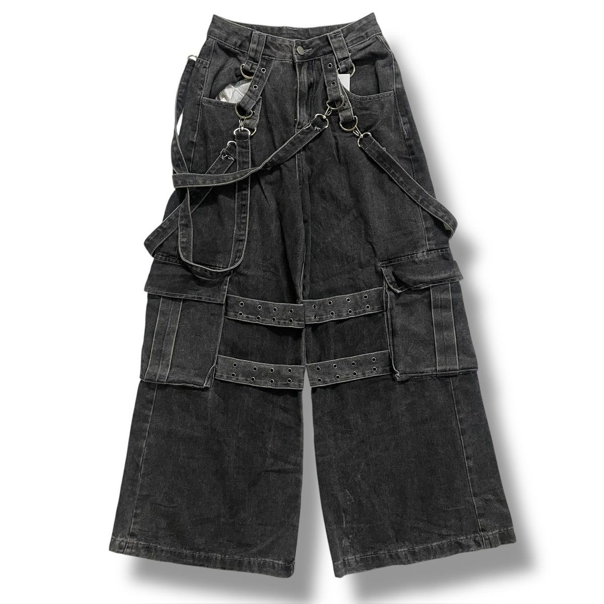 If Six Was Nine Flared Black Bondage Luxury Pants Size US 28 / EU 44 - 2 Thumbnail