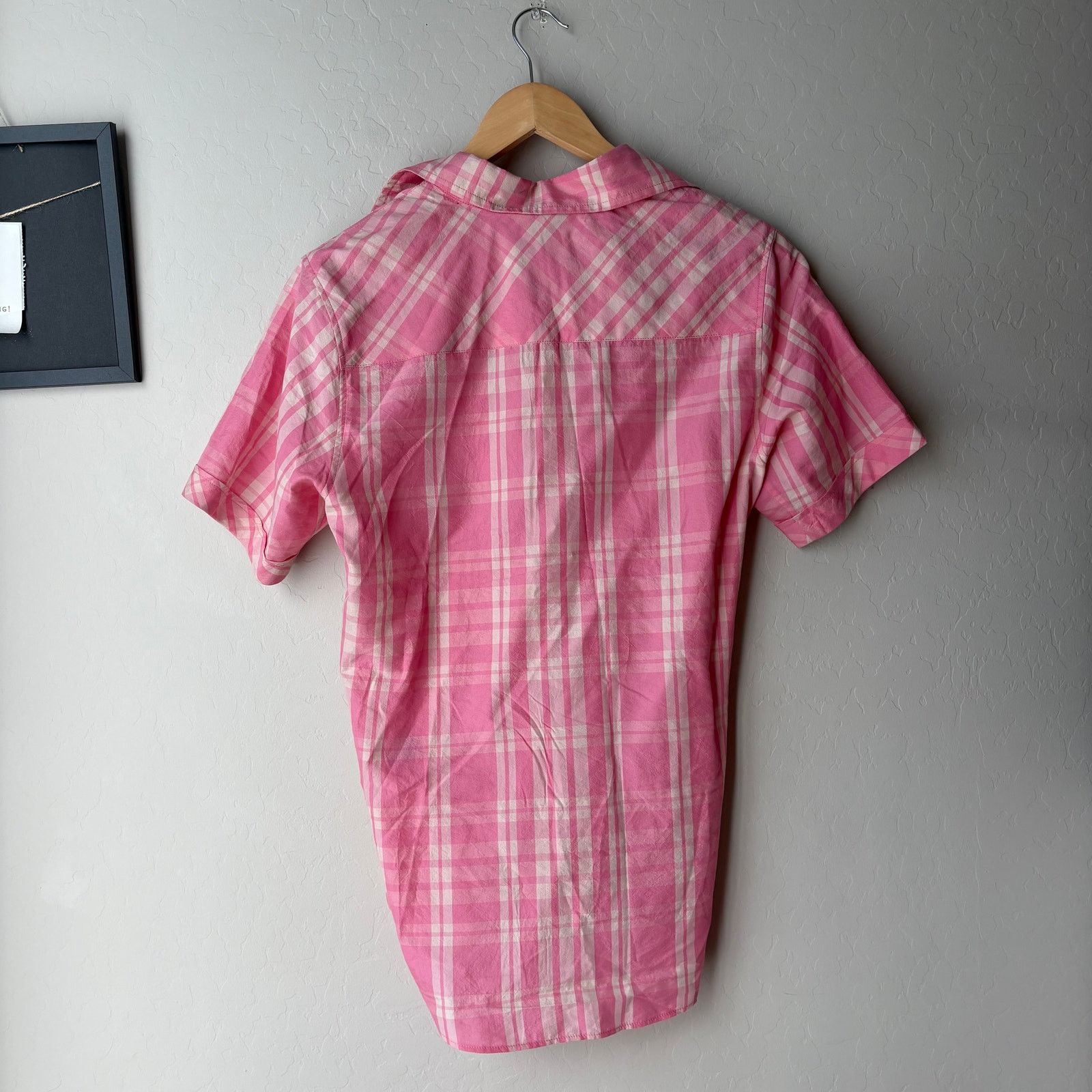 Isabel Marant Isabel Marant Emily Pink Plaid Pleated Button Up Top Sz 36/S Size S / US 4 / IT 40 - 7 Thumbnail