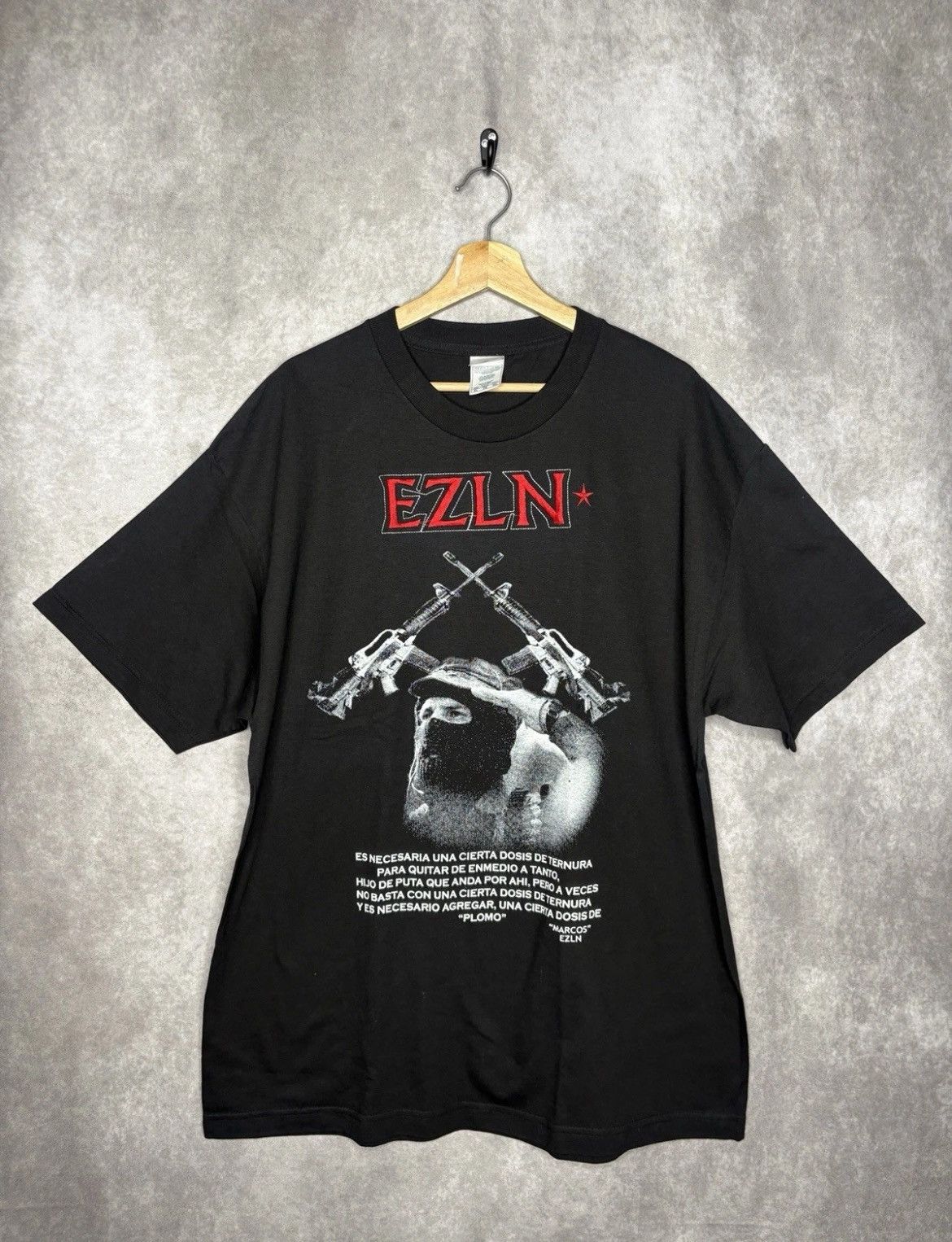 Vintage EZLN ZAPATISTA SUB MARCOS vintage Tshirt Size US XL / EU 56 / 4 - 1 Thumbnail