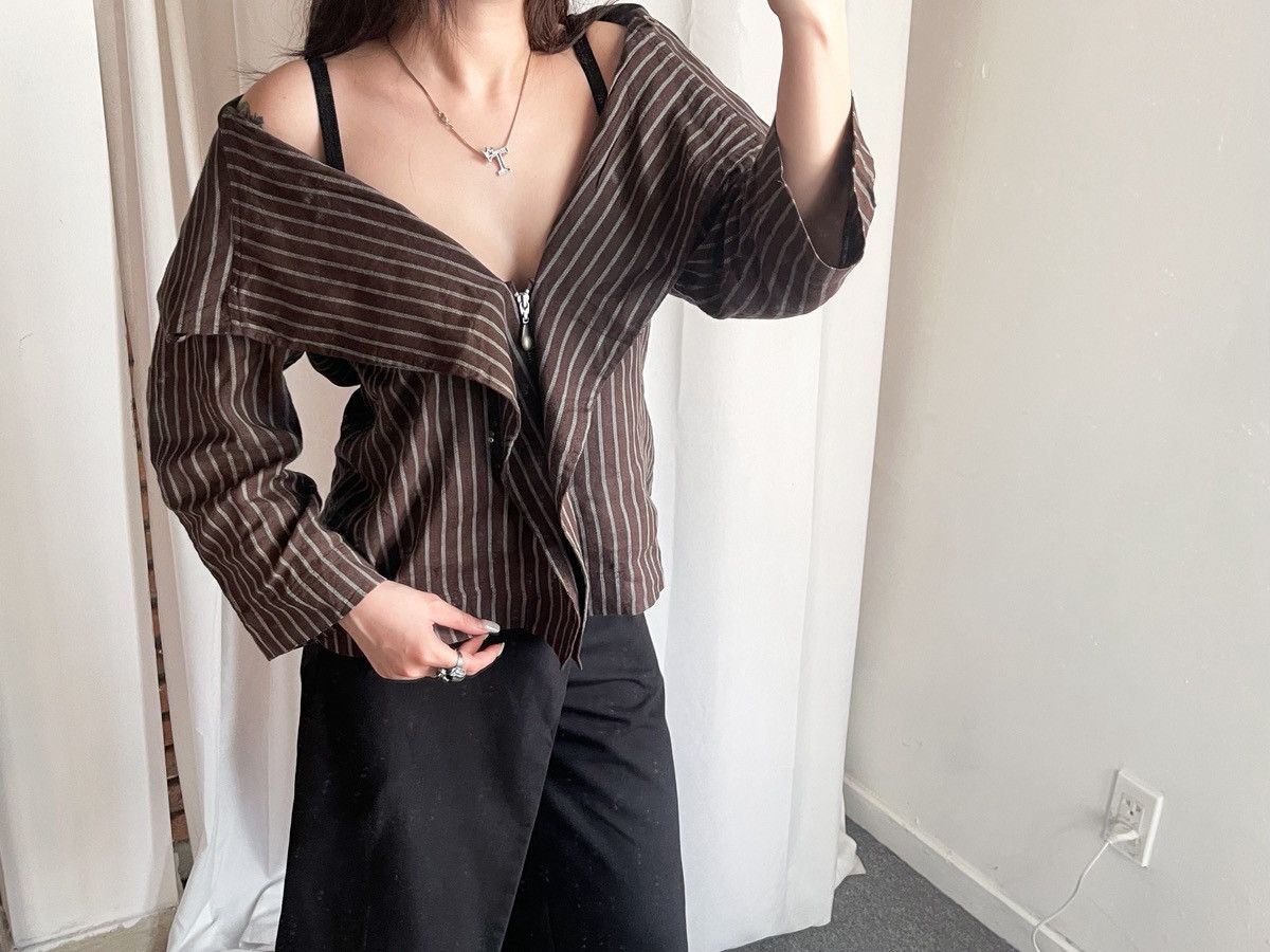 Japanese Brand Japanese Designer – KEIKO KISHI by nosh Draped Shirt Size M / US 6-8 / IT 42-44 - 7 Thumbnail