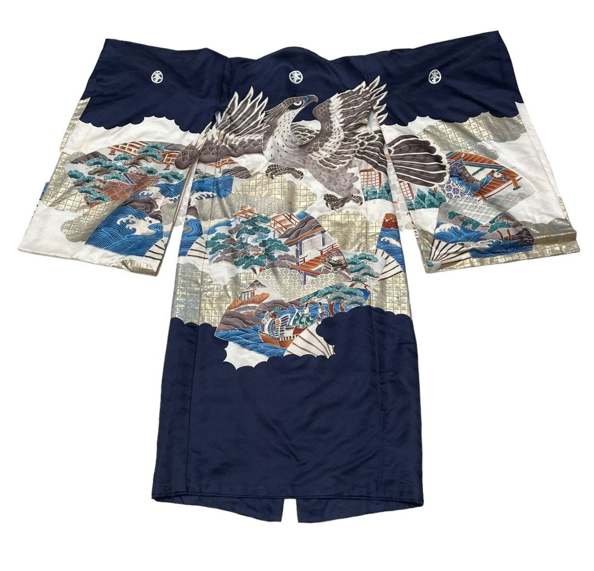 Japanese Brand × Vintage Vintage Japanese Brand Kimono Full Print 1990s Size XS / US 0-2 / IT 36-38 - 2 Thumbnail