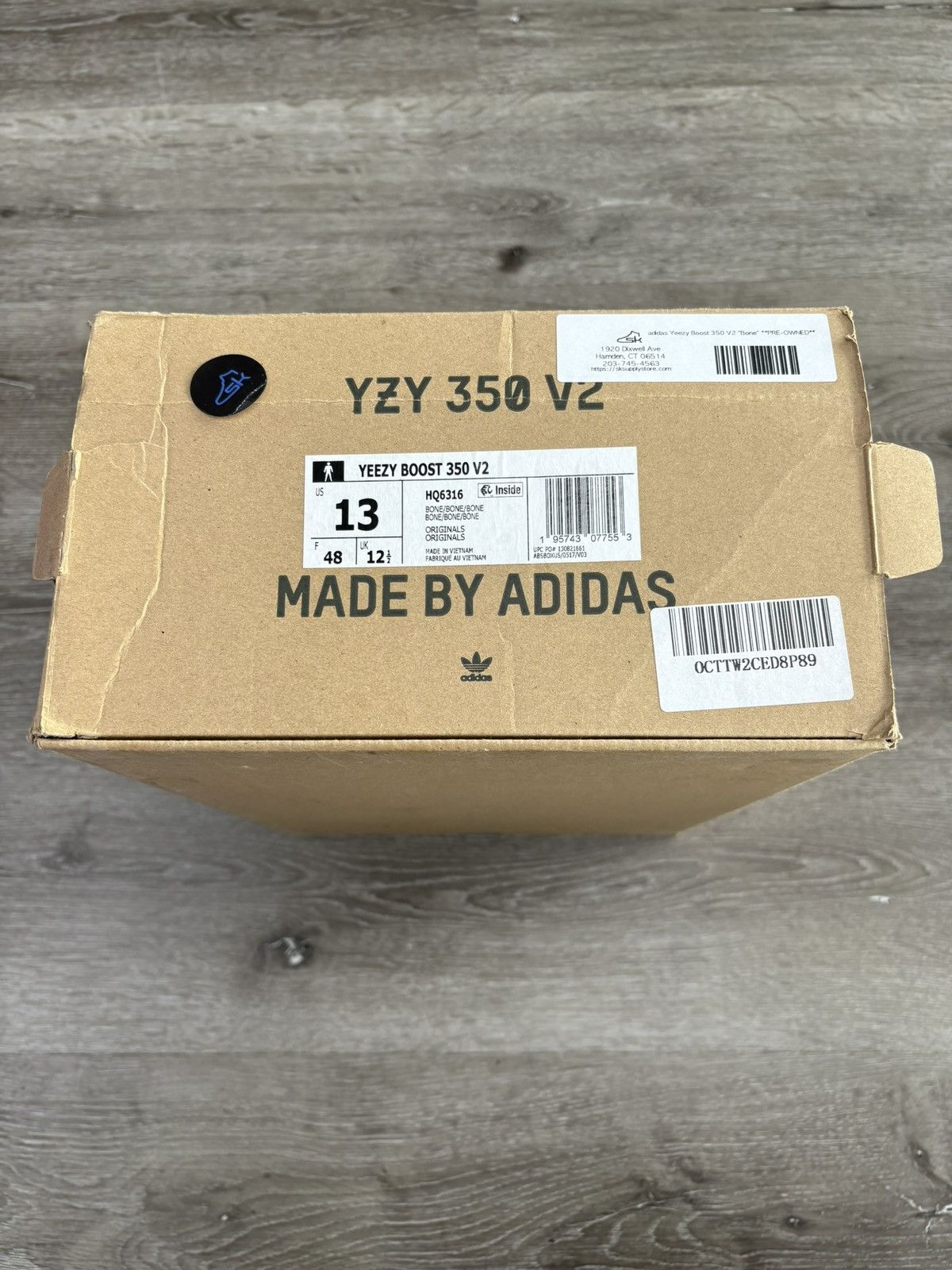 Adidas × Yeezy Adidas Yeezy Boost 350 V2 “Bone” **PRE-OWNED** Size US 13 / EU 46 - 8 Thumbnail
