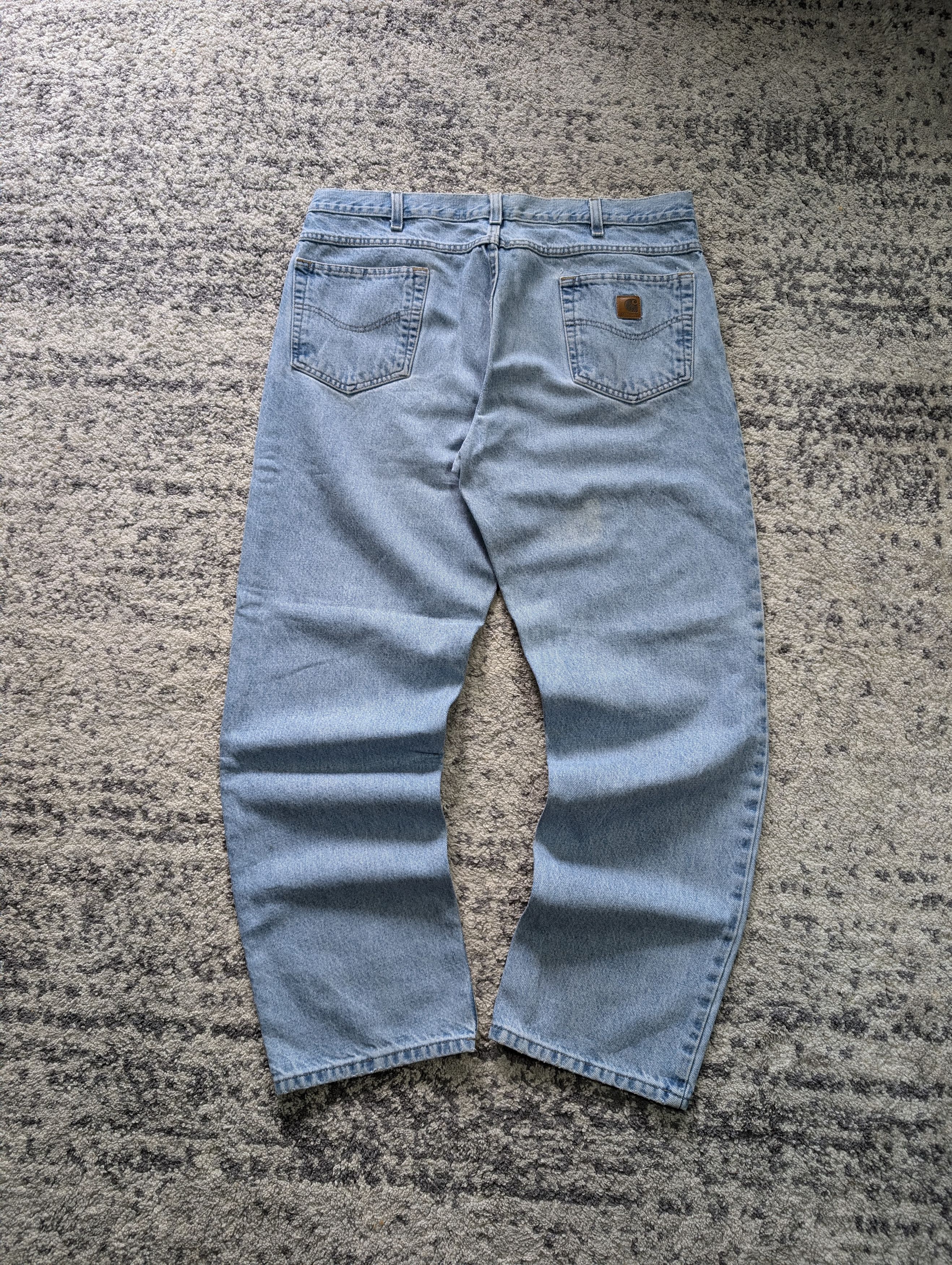 Carhartt 38x32 vntg y2k Carhartt Faded Denim Pants Size US 38 / EU 54 - 10 Thumbnail