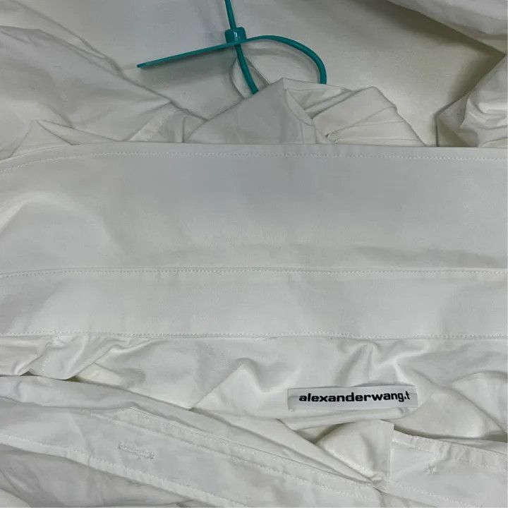 Alexander Wang Alexander Wang White V-Neck Cropped Top - Size S / US 4 / IT 40 - 5 Thumbnail
