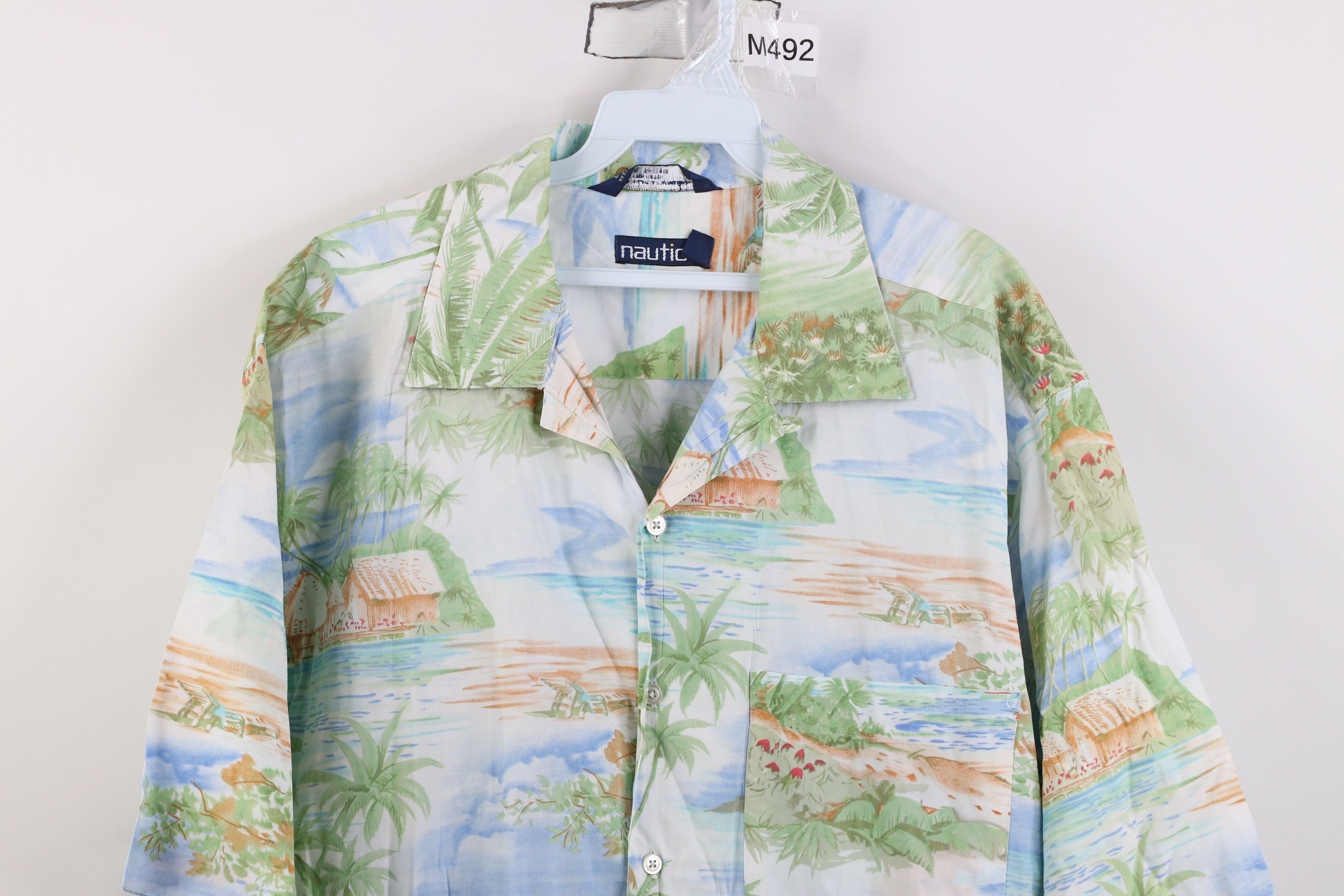Nautica Vintage 90s Nautica Island Hawaiian Sailing Button Shirt Size US L / EU 52-54 / 3 - 2 Thumbnail