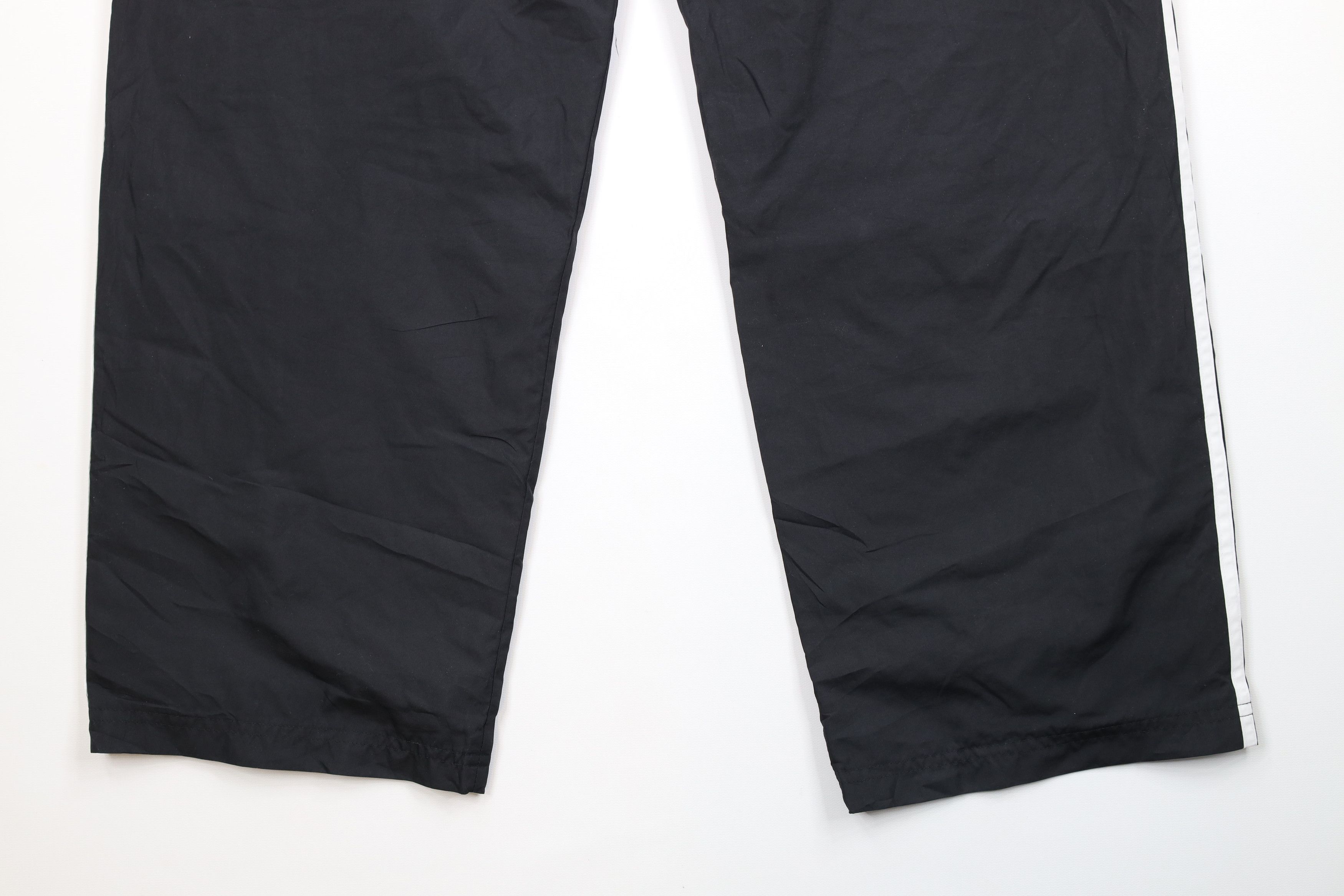 Adidas × Vintage Vintage Adidas Spell Out Striped Lined Wide Leg Pants Black Size US 34 / EU 50 - 10 Thumbnail