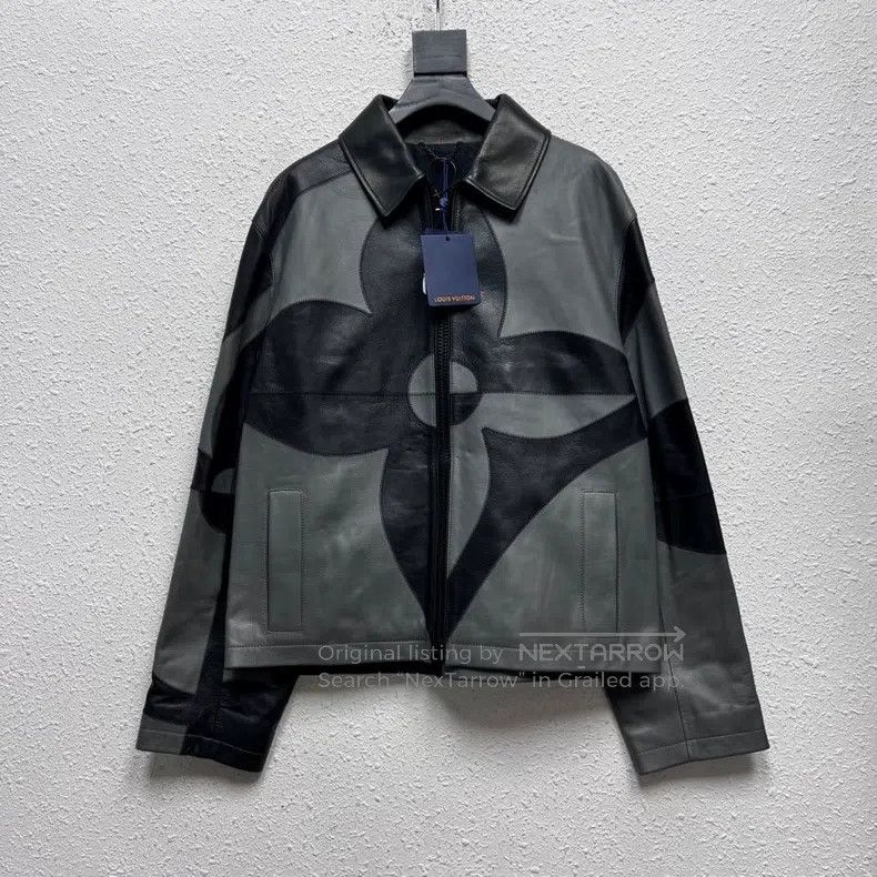 Louis Vuitton Louis Vuitton Three-Flower Logo Leather Jacket Size US L / EU 52-54 / 3 - 1 Thumbnail