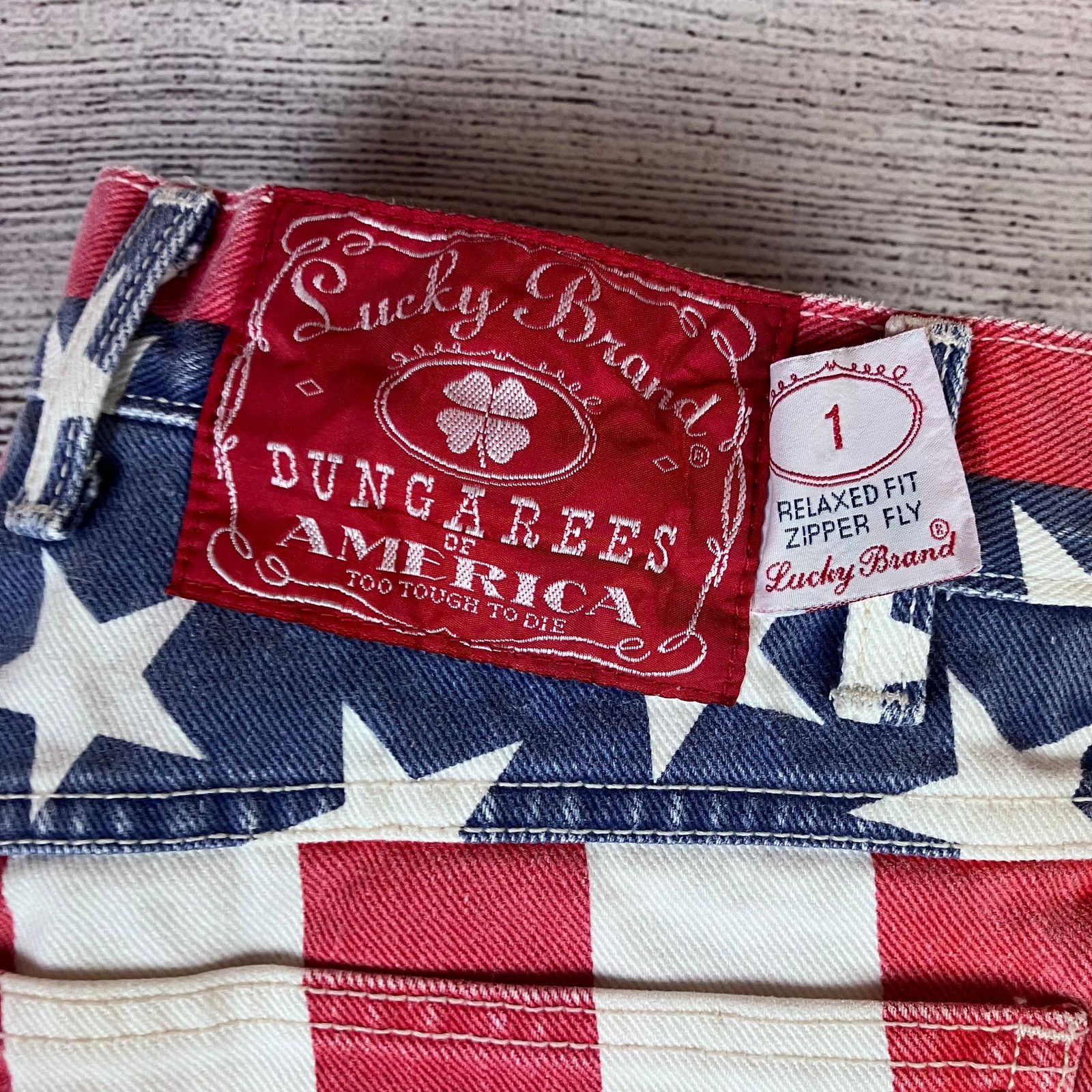Lucky Brand × Vintage Vintage 1990s Lucky Brand American Flag Made in USA Jeans Size US 30 / EU 46 - 5 Thumbnail