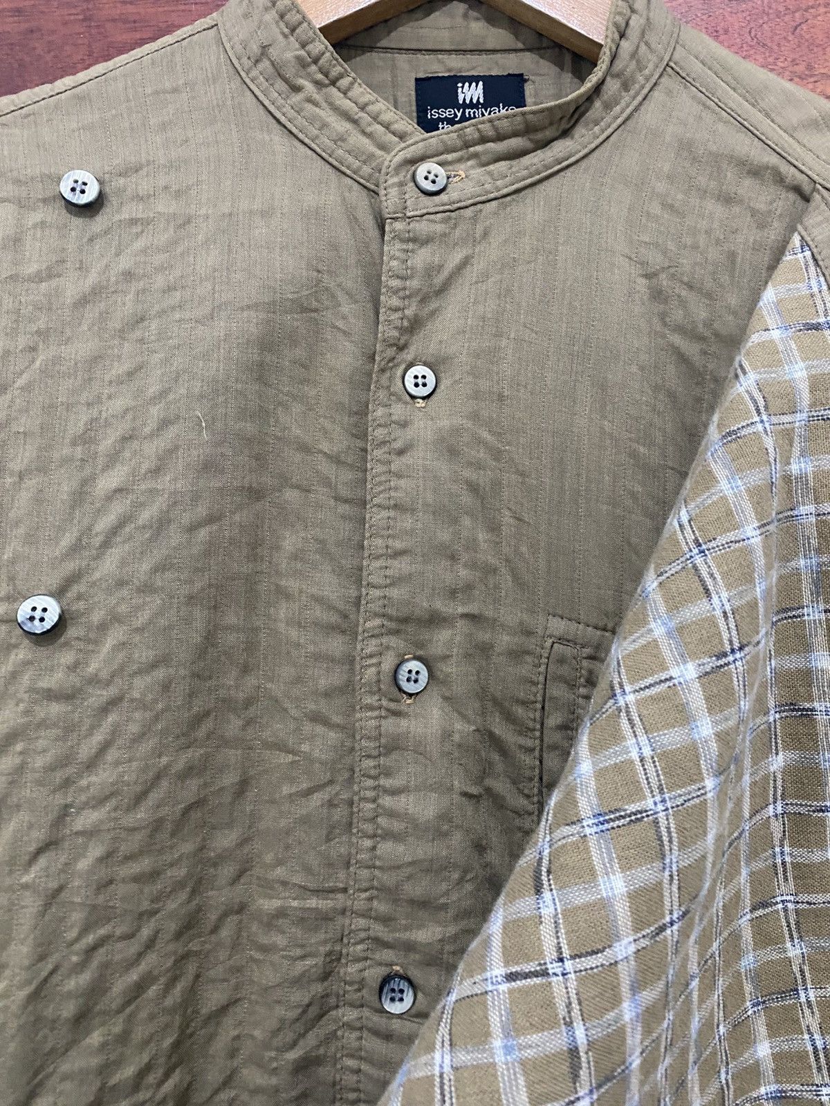 Issey Miyake Archive 80s Mandarin Collar Wrinkles Unstructure Shirt Size US S / EU 44-46 / 1 - 9 Thumbnail