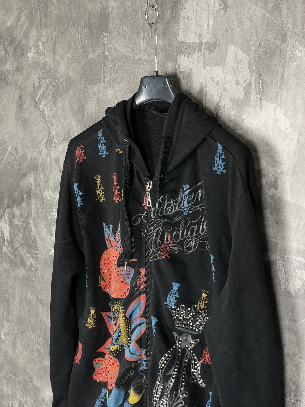 Christian Audigier × Ed Hardy × Vintage Vintage Zip Hoodie Christian Audiger Rare Size XL / US 12-14 / IT 48-50 - 7 Thumbnail