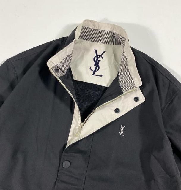 image of Big Logovintage YVES Saint Laurent X YSL Jacket in Dark Navy, Men's (Size Medium)