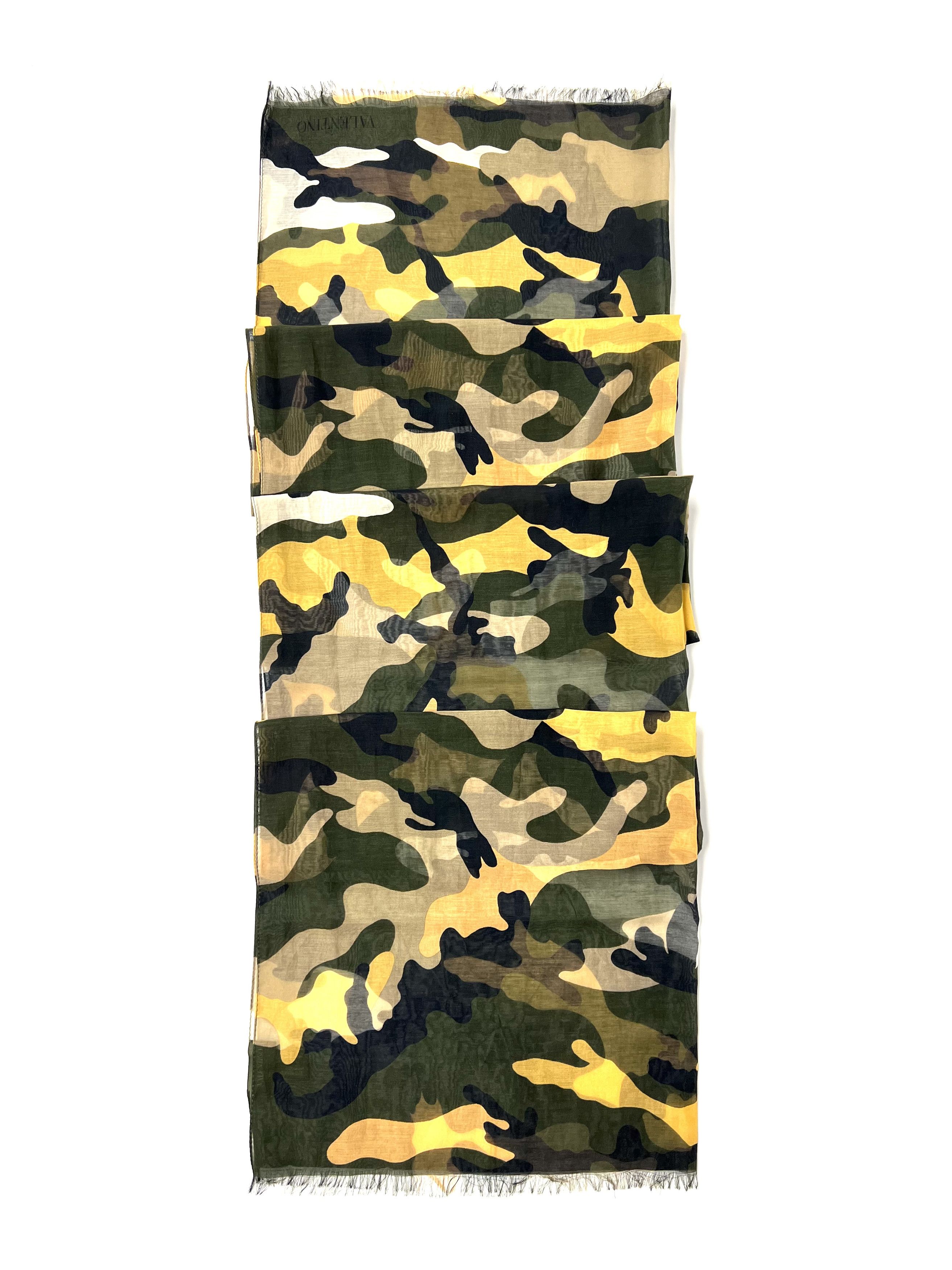 Valentino NEW, VALENTINO CAMOUFLAGE UNISEX SCARF, MADE IN ITALY Size ONE SIZE - 6 Thumbnail