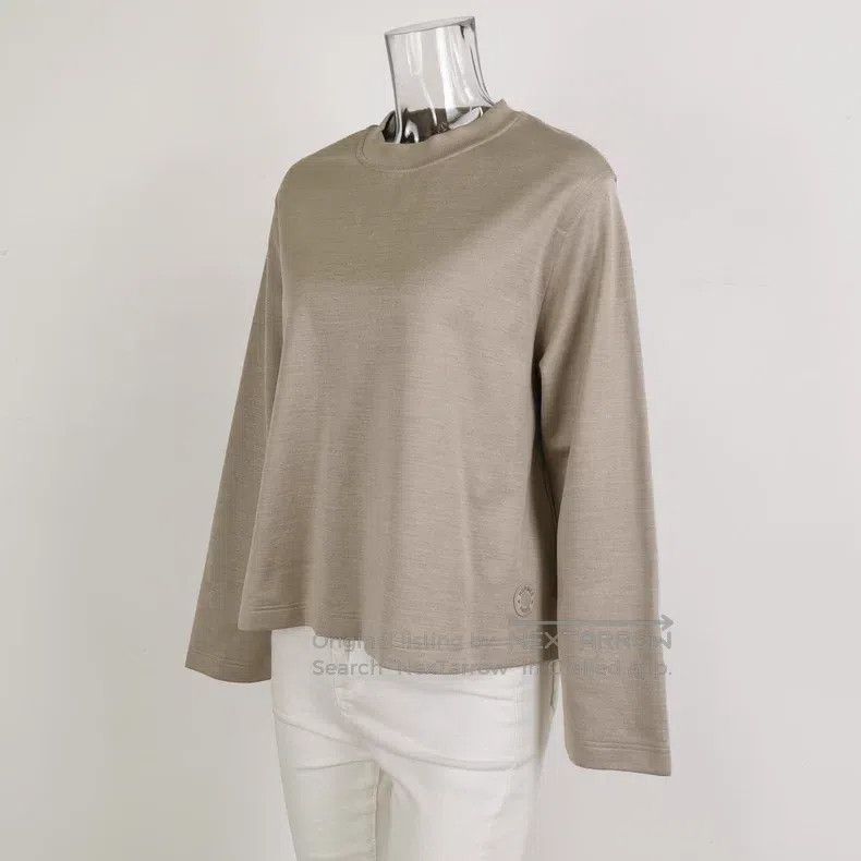 Hermes Hermes Silk and Cotton Blended Solid Color 'Saddle Stitch' Size XS / US 0-2 / IT 36-38 - 3 Thumbnail
