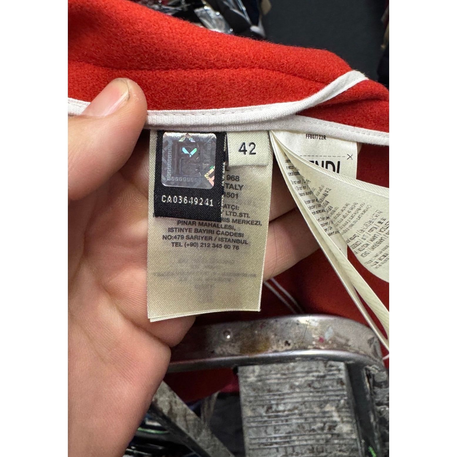 Fendi NWOT Fendi Red Virgin Wool & Leather Vest - IT42/M Size M / US 6-8 / IT 42-44 - 5 Thumbnail