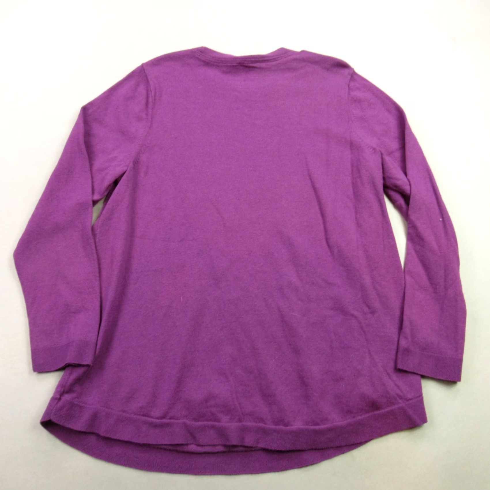 J. Jill J Jill Shirt Womens 1X Long Sleeve Crew Neck Lightweight Outdoors Purple Shirt Size XL / US 12-14 / IT 48-50 - 5 Thumbnail