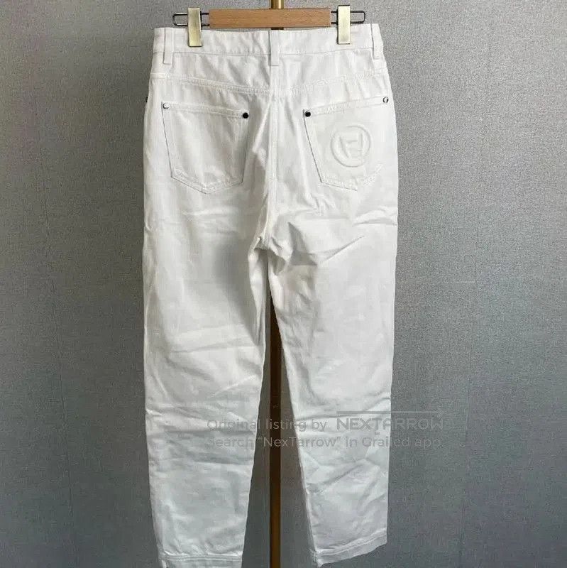 Fendi Fendi White Cotton Casual Pants for Women . Size 31" - 2 Thumbnail