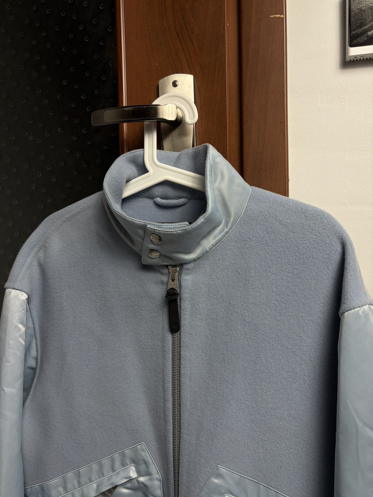 Mackage Mackage Monreal Wool Cashmere Bomber Baby Blue Women’s Size S / US 4 / IT 40 - 3 Thumbnail
