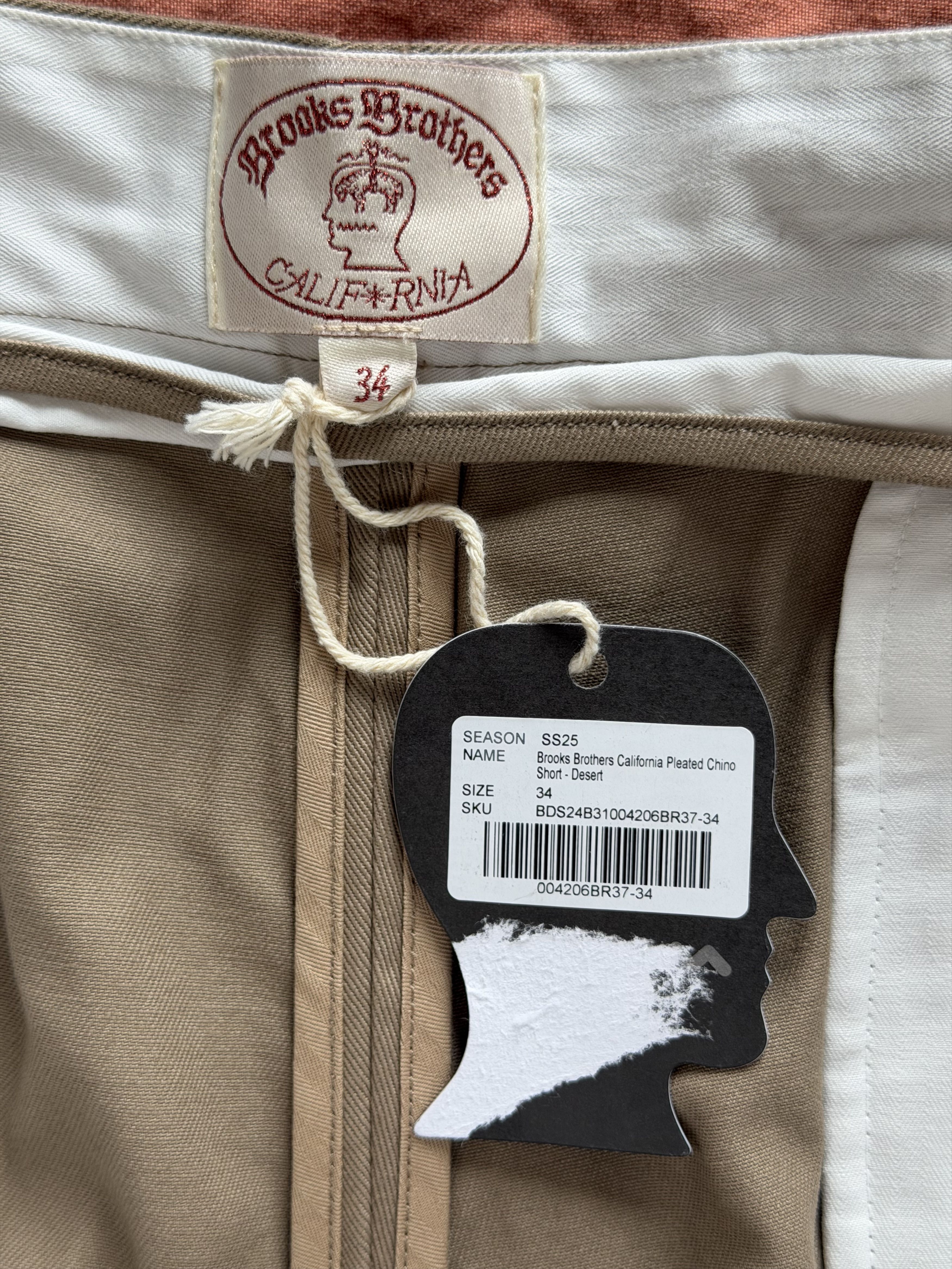 Brain Dead Brain Dead Brooks Brothers Pleated Chino Shorts in Desert Size US 34 / EU 50 - 6 Thumbnail