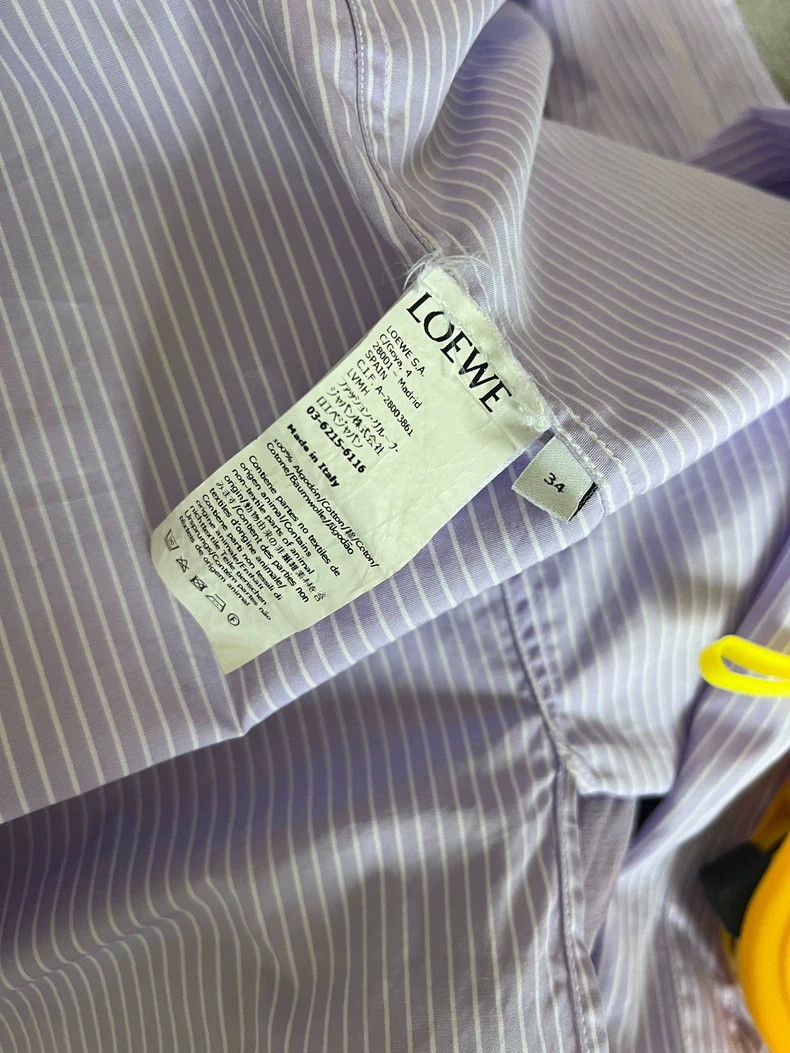 Loewe LOEWE Light purple striped long-sleeved shirt Size XXS / US 00 / IT 34 - 3 Thumbnail