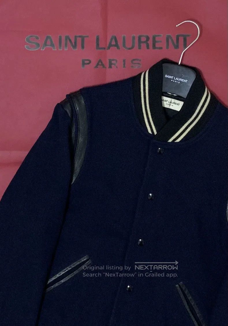 Saint Laurent Paris Saint Laurent Paris Original Deep Blue Wool Patchwork Base Size US L / EU 52-54 / 3 - 8 Thumbnail
