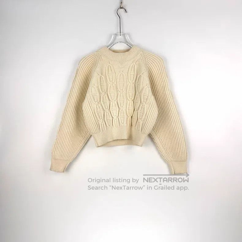 Hermes Hermes Ivory Vertical Stripe Cashmere Cotton Sweater Size XS / US 0-2 / IT 36-38 - 3 Thumbnail