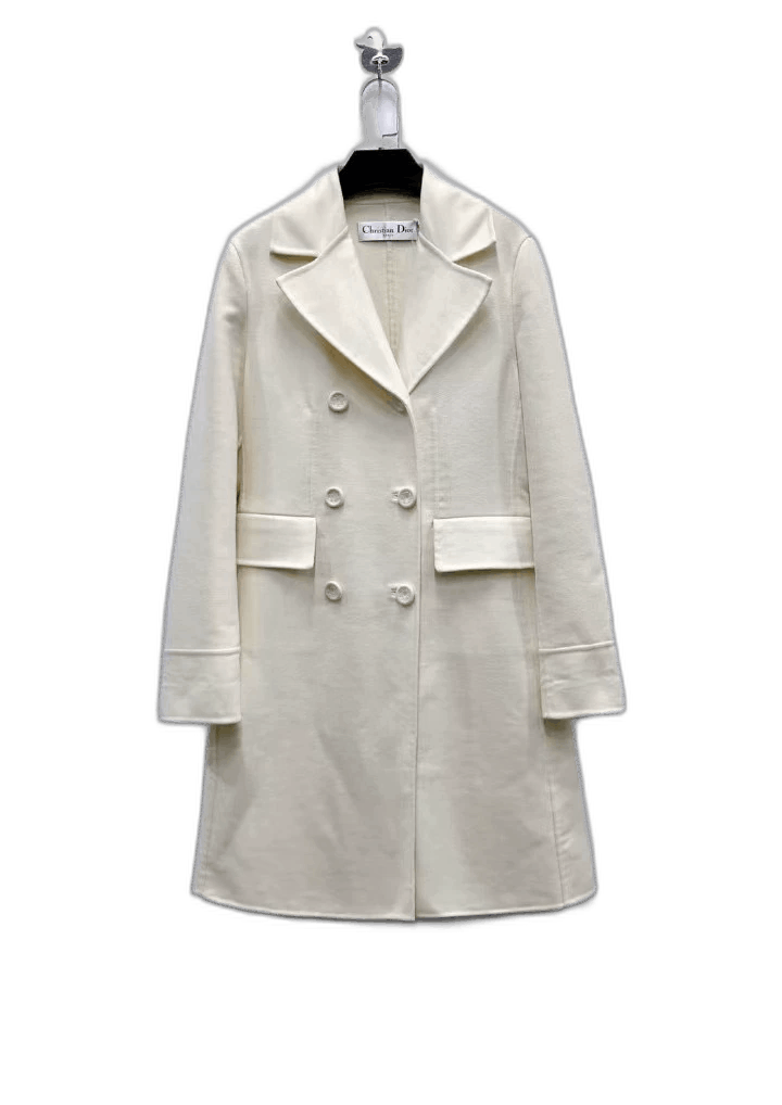 Dior Dior Double-Breasted Cashmere Blend Coat Size US S / EU 44-46 / 1 - 1 Thumbnail