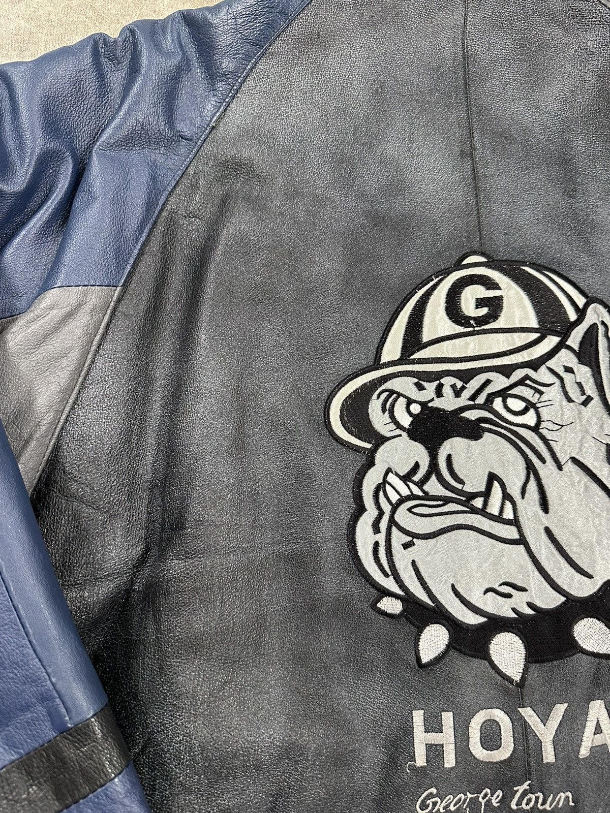 Vintage Vintage 90s Speedy Georgetown Hoyas Leather Chore Jacket Size US L / EU 52-54 / 3 - 7 Thumbnail