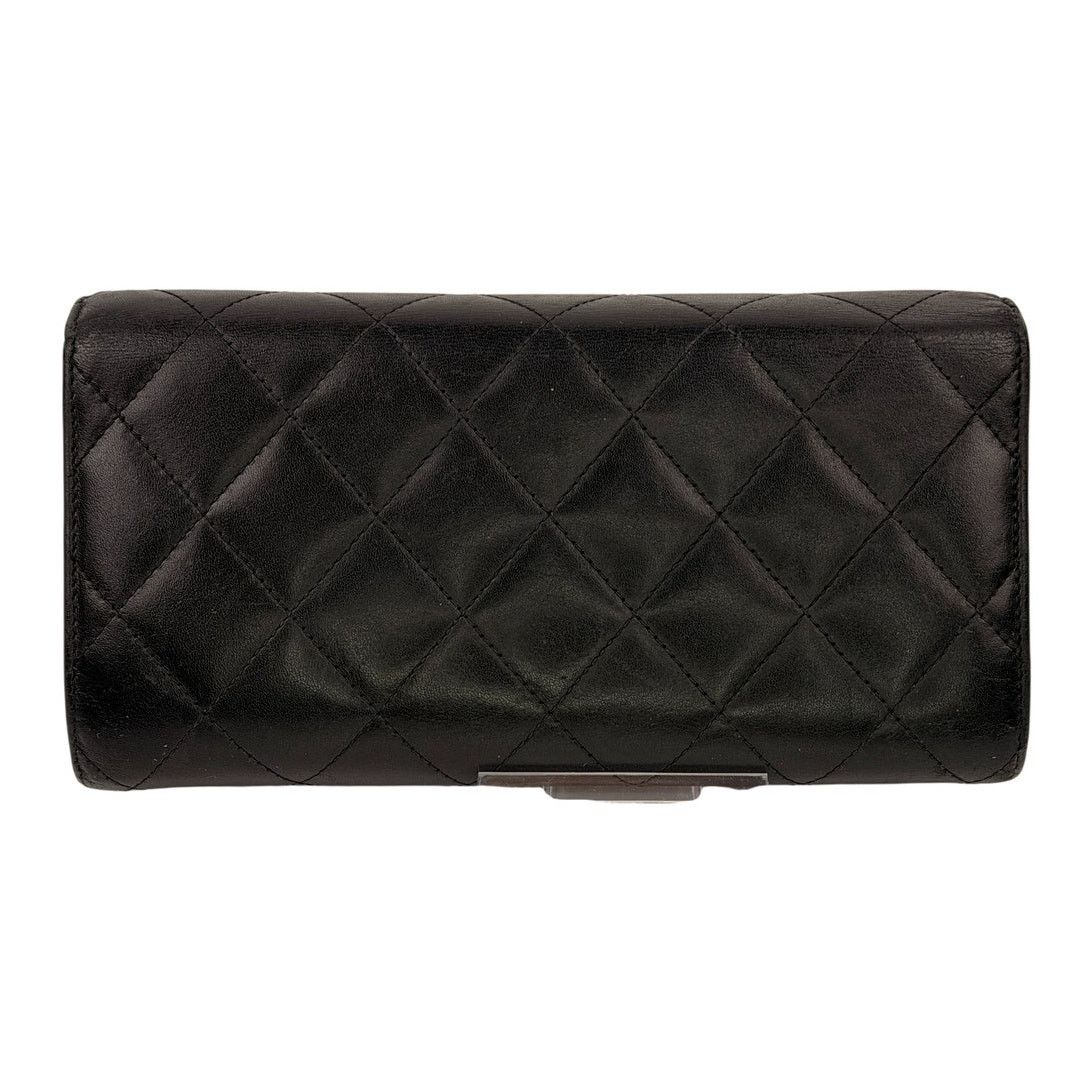 Chanel Calfskin Quilted Cambon Gusset Flap Wallet Black Size ONE SIZE - 5 Thumbnail