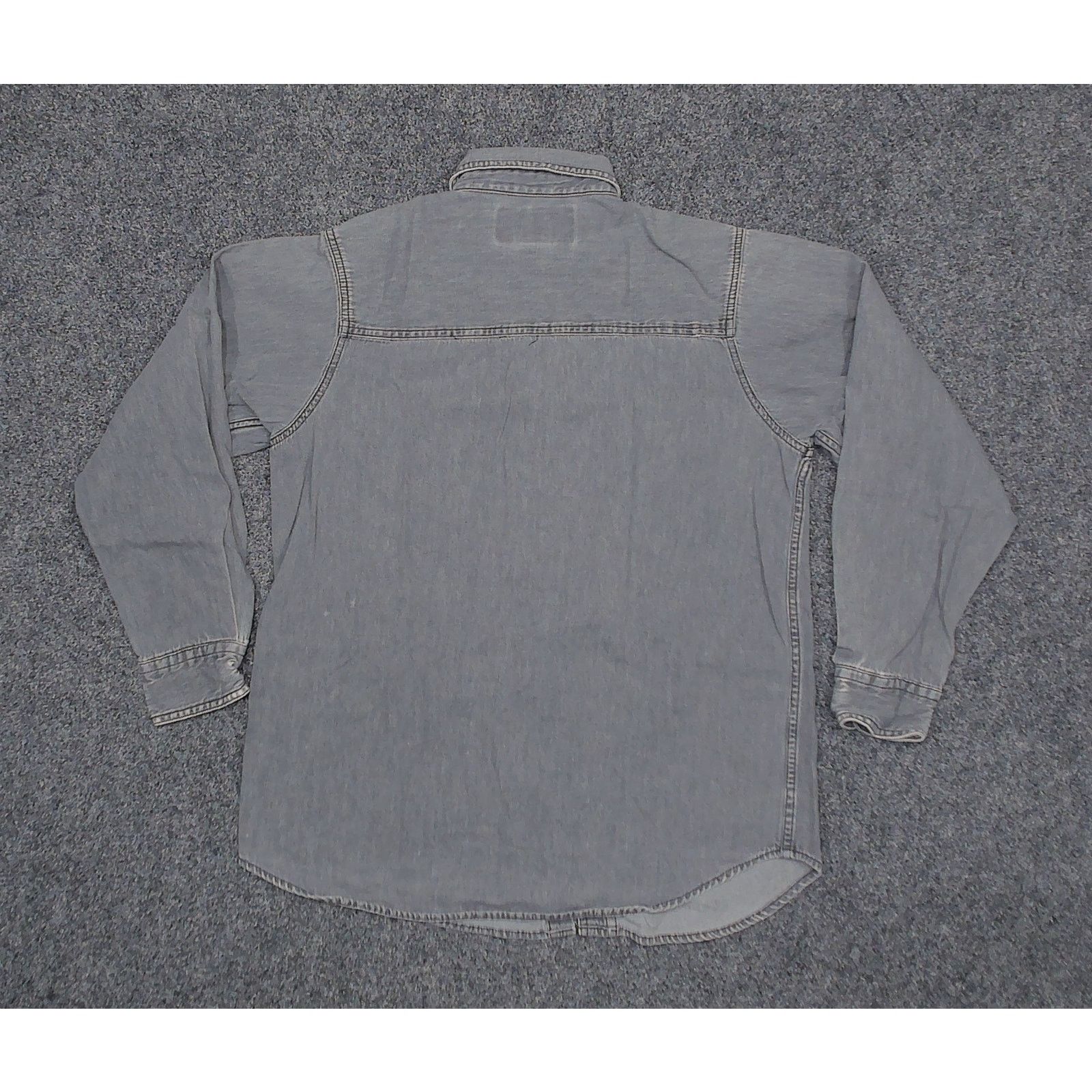 Harley Davidson Harley Davidson VTG Y2K Embroidered Gray Oversized Button Up Size M / US 6-8 / IT 42-44 - 4 Thumbnail