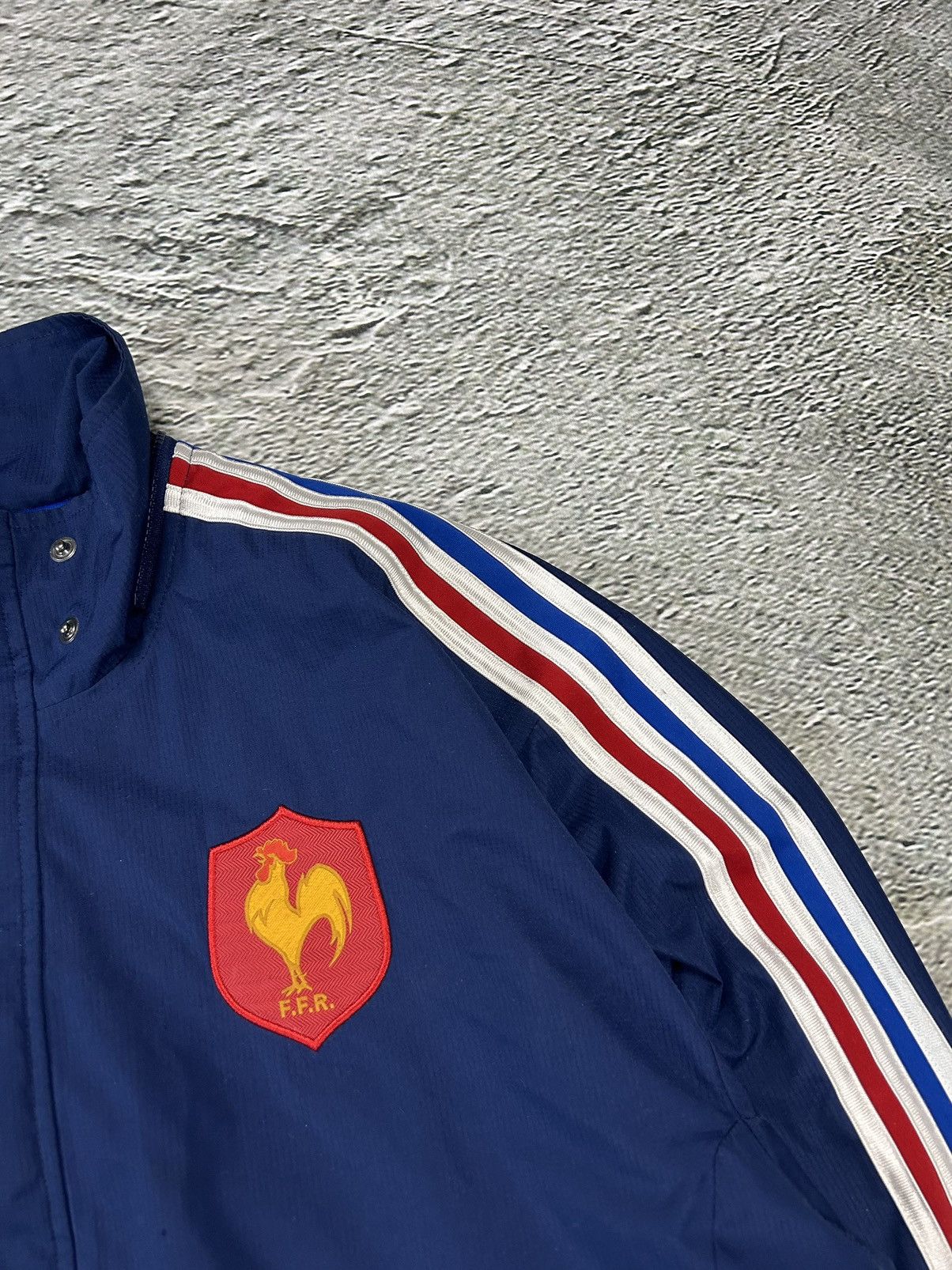 Adidas × Vintage France Adidas track suit navy pants windbreaker vintage Size US L / EU 52-54 / 3 - 6 Thumbnail