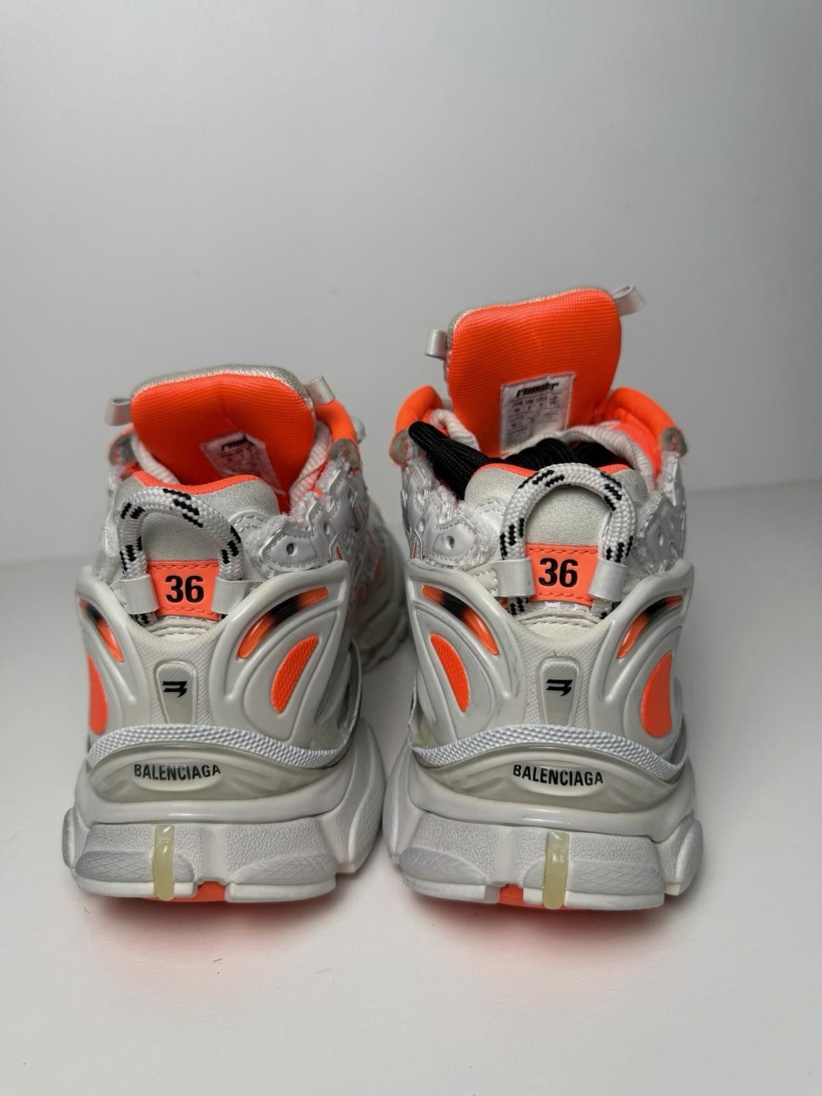 Balenciaga Balenciaga Runner Sneaker "White Fluo Orange" Women's SZ 36 Size US 6 / IT 36 - 4 Thumbnail