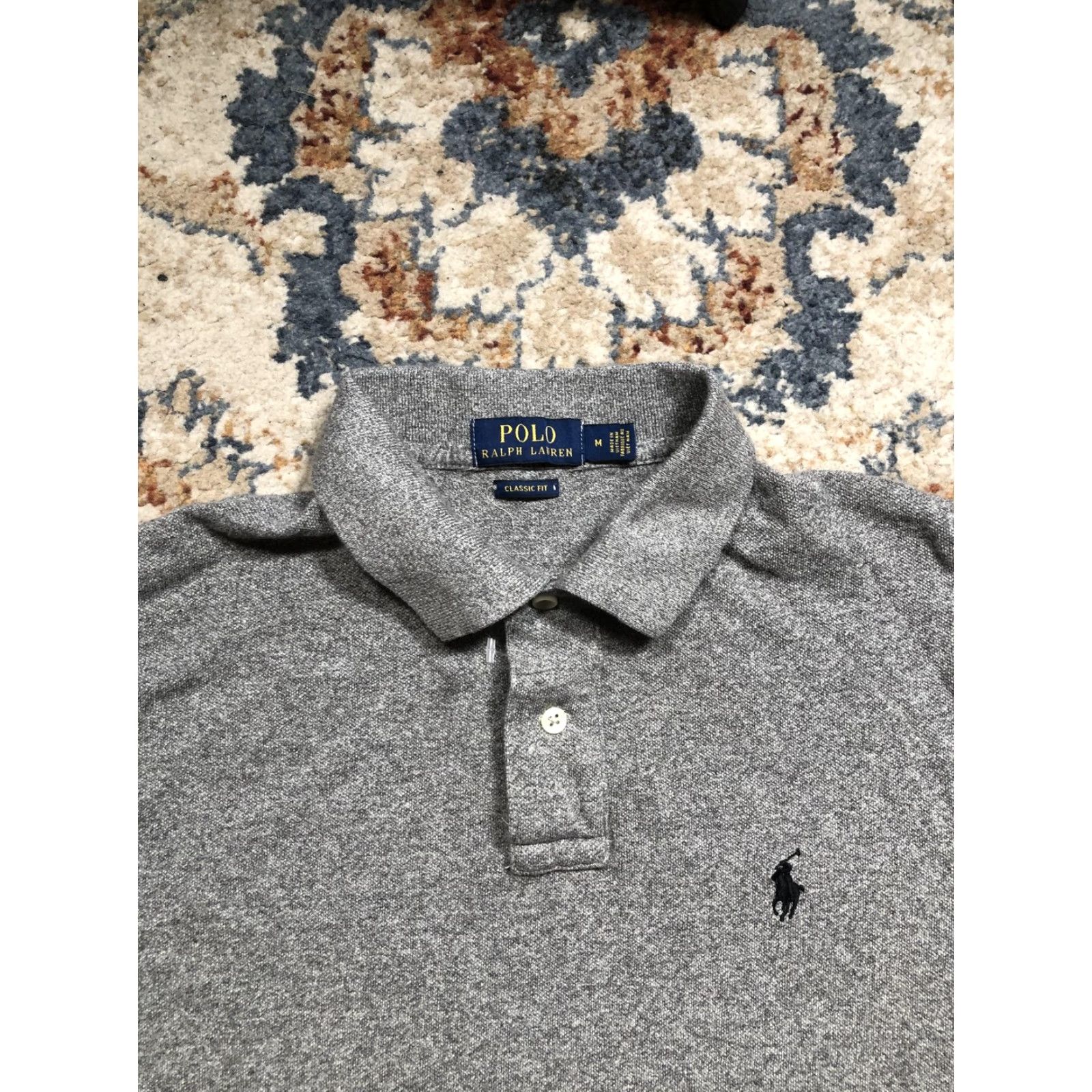 Polo Ralph Lauren Polo Ralph Lauren Polo Shirt Mens M Heather Gray Classic Fit Short Sleeve Size US M / EU 48-50 / 2 - 2 Thumbnail