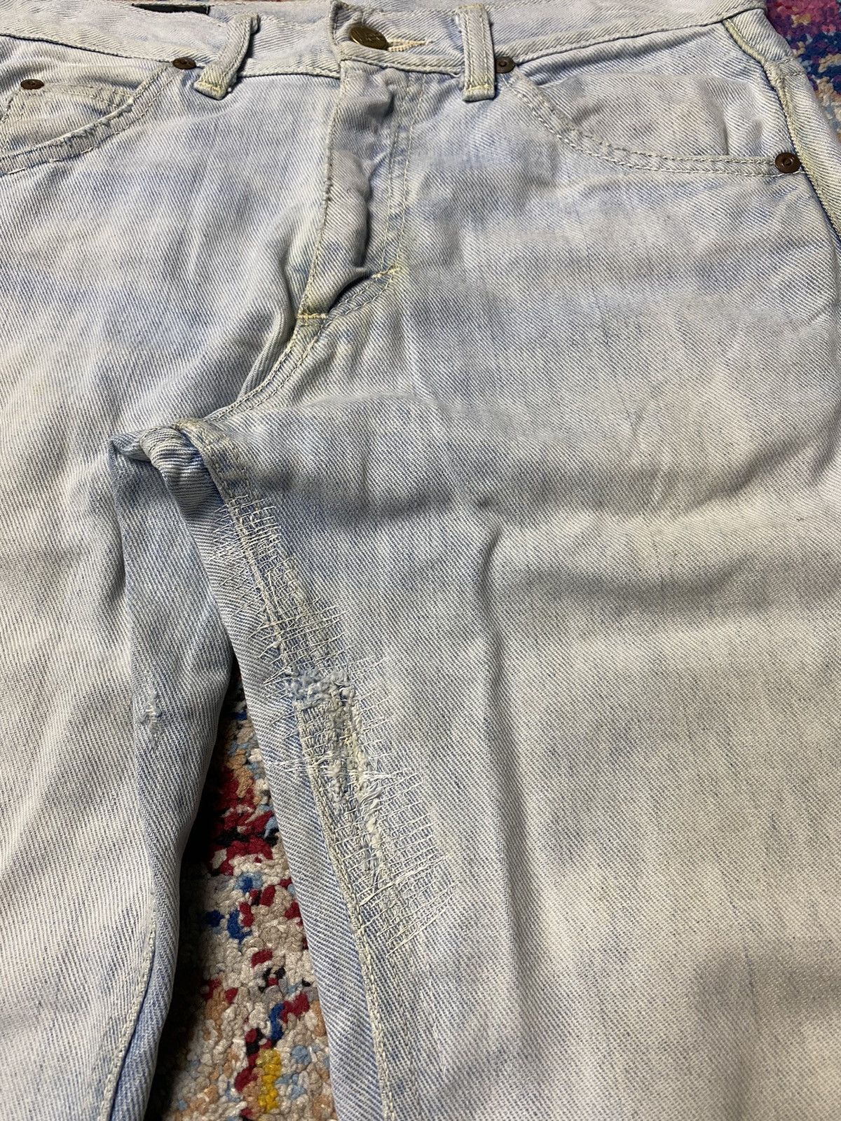 Lee × Vintage Vintage Lee MR Slim Straight Rindem Was Jeans W28 Size US 28 / EU 44 - 8 Thumbnail
