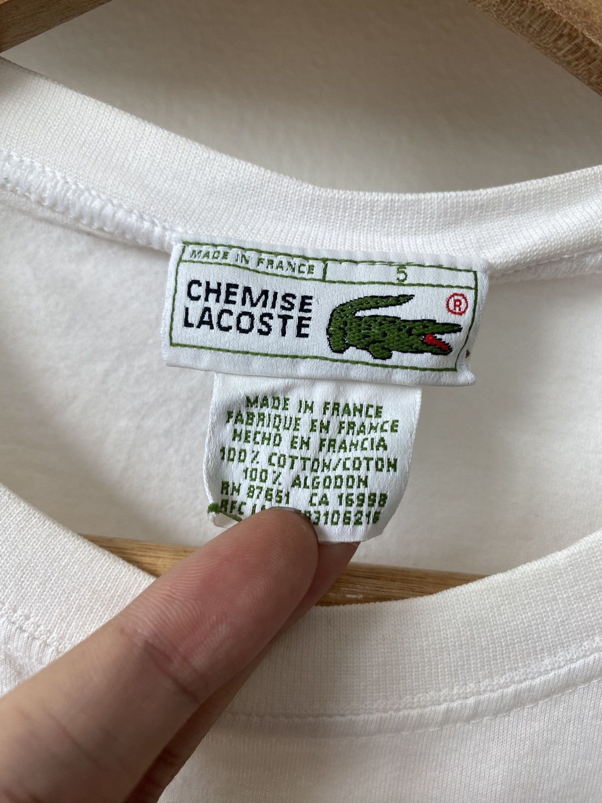 Lacoste Vintage White Lacoste Yachting Tee🌊🛥️ Size US L / EU 52-54 / 3 - 4 Thumbnail