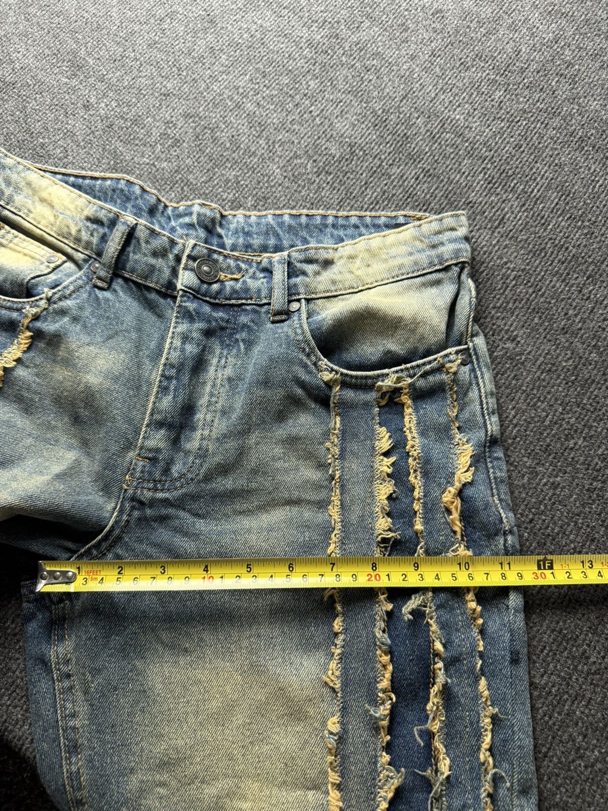 Japanese Brand Japanese Avant Garde Punk Style Distressed Panel Denim Jeans Size US 30 / EU 46 - 21 Thumbnail